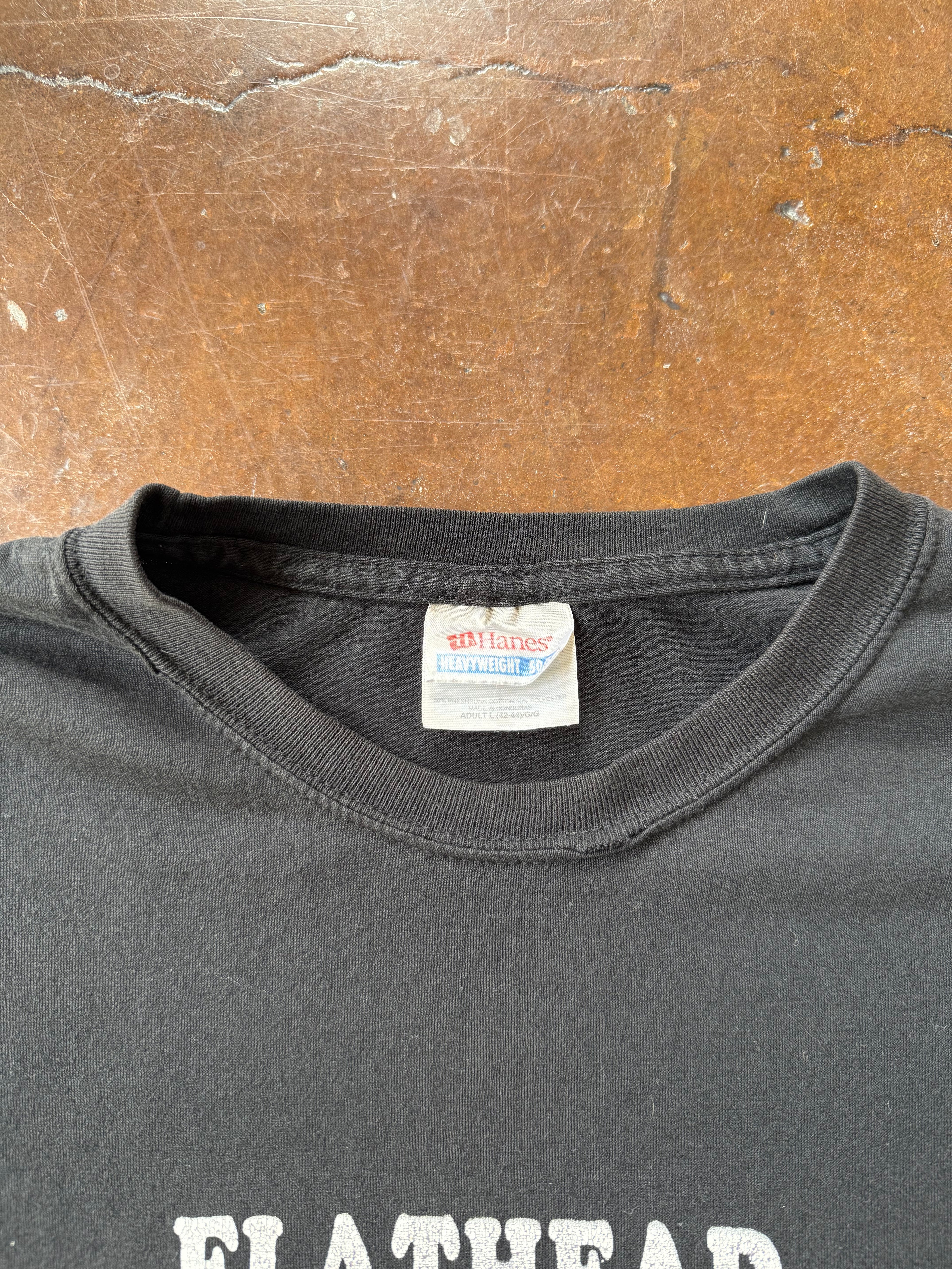 2000s Biker "gimmehead" quote shirt (LARGE)