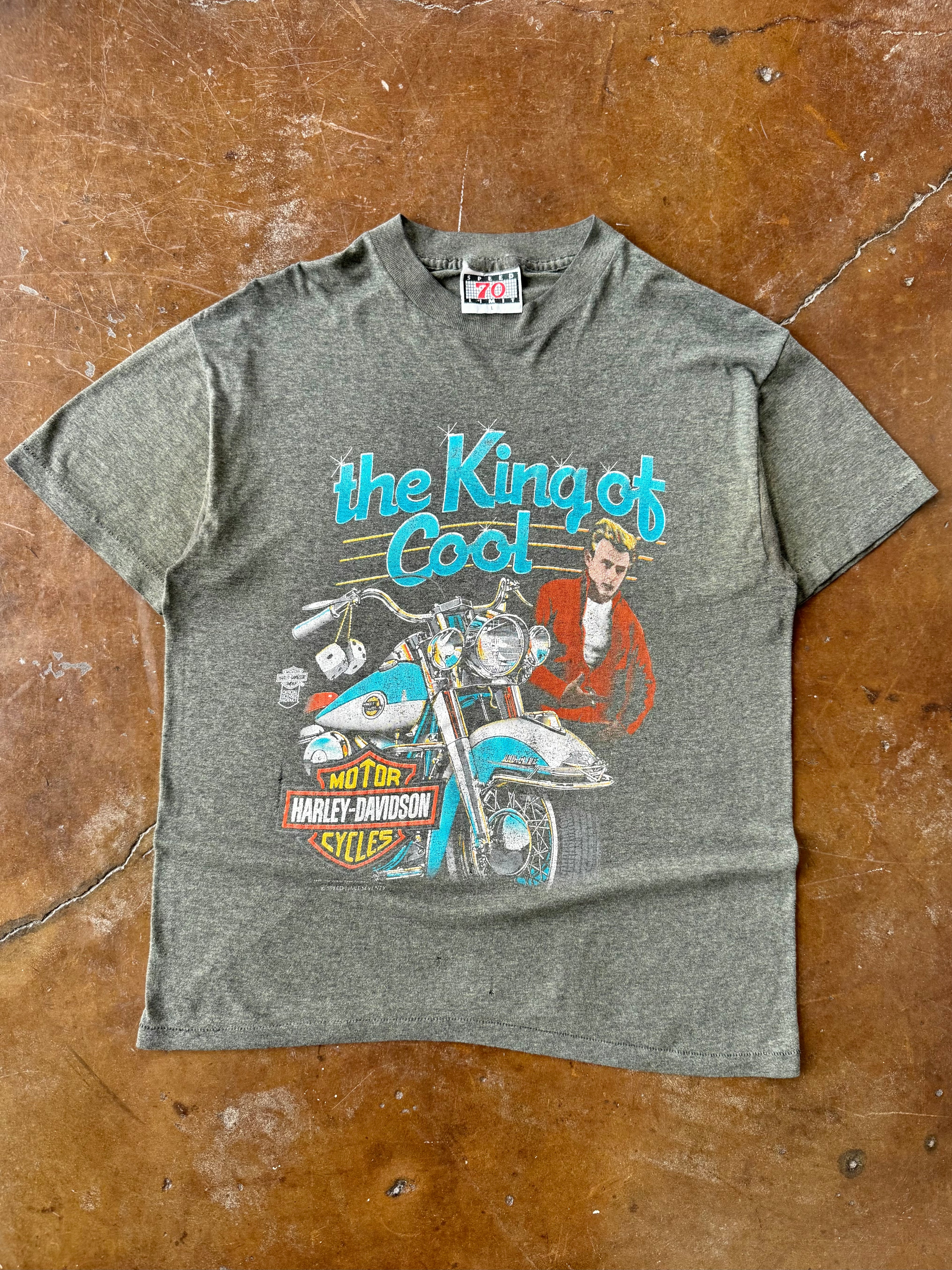 1988 Harley Davidson "the king of cool" biker shirt (LARGE)