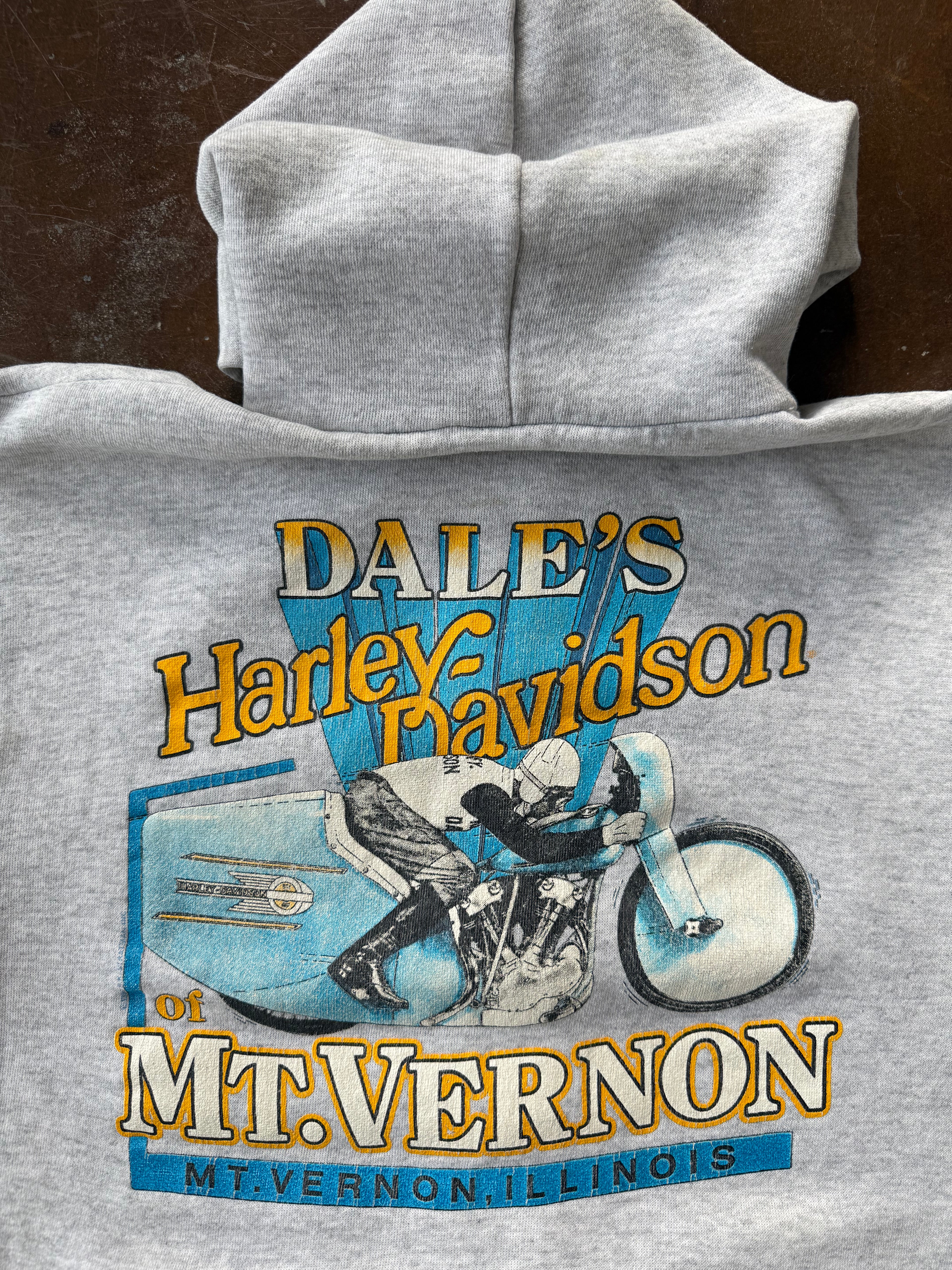 90s Harley Davidson zip-up hoodie (MEDIUM)