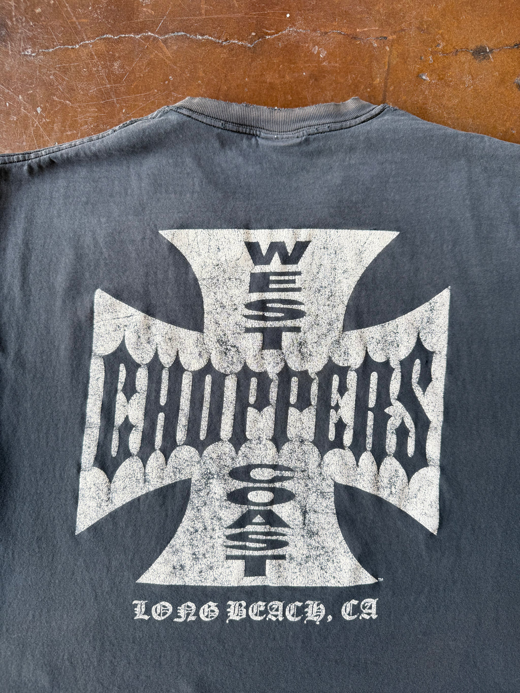 2000s distressed West Coast Choppers cut-off shirt (XXL)