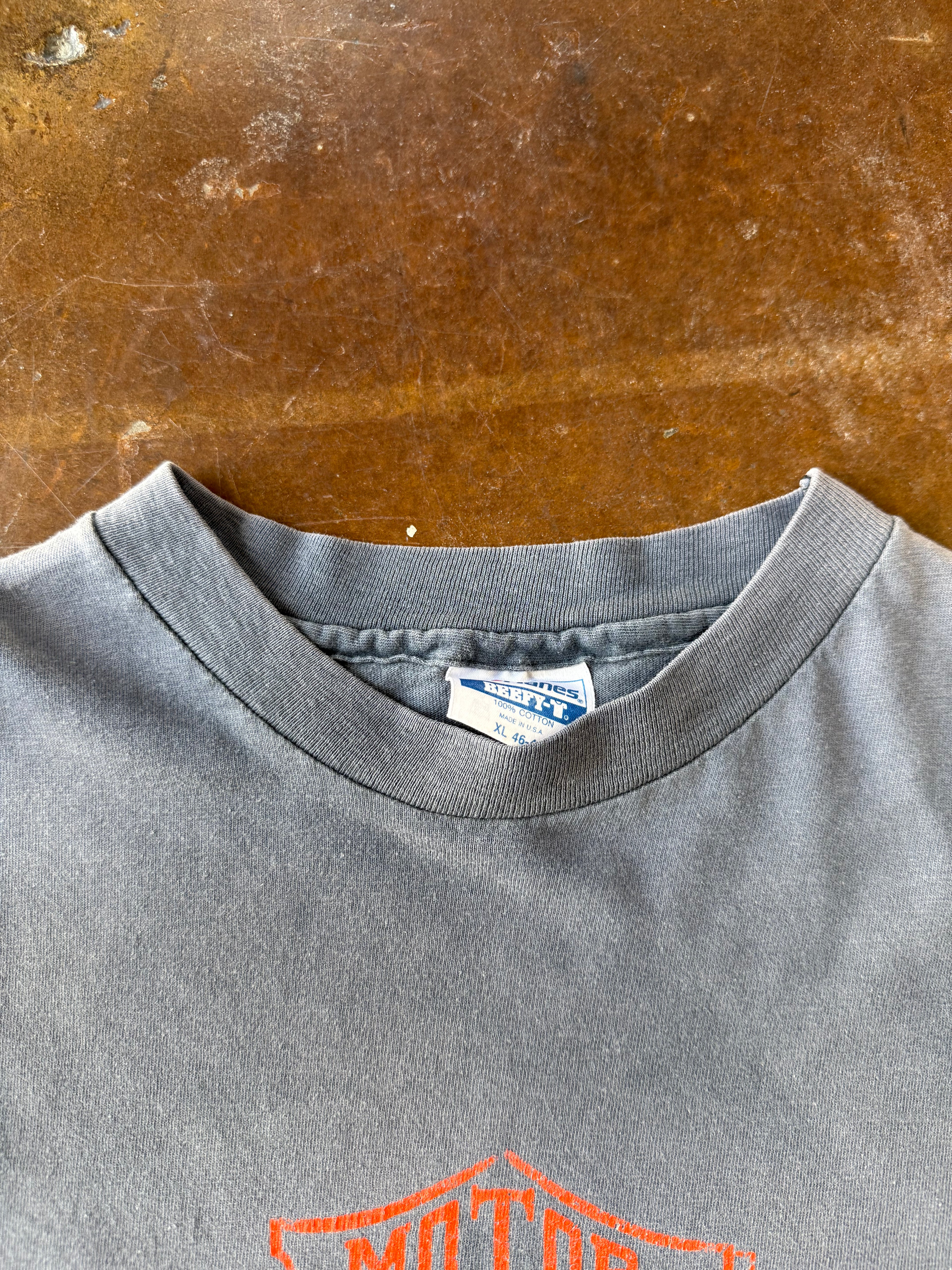 80s faded Harley Davidson "banner logo" longsleeve shirt (XL)