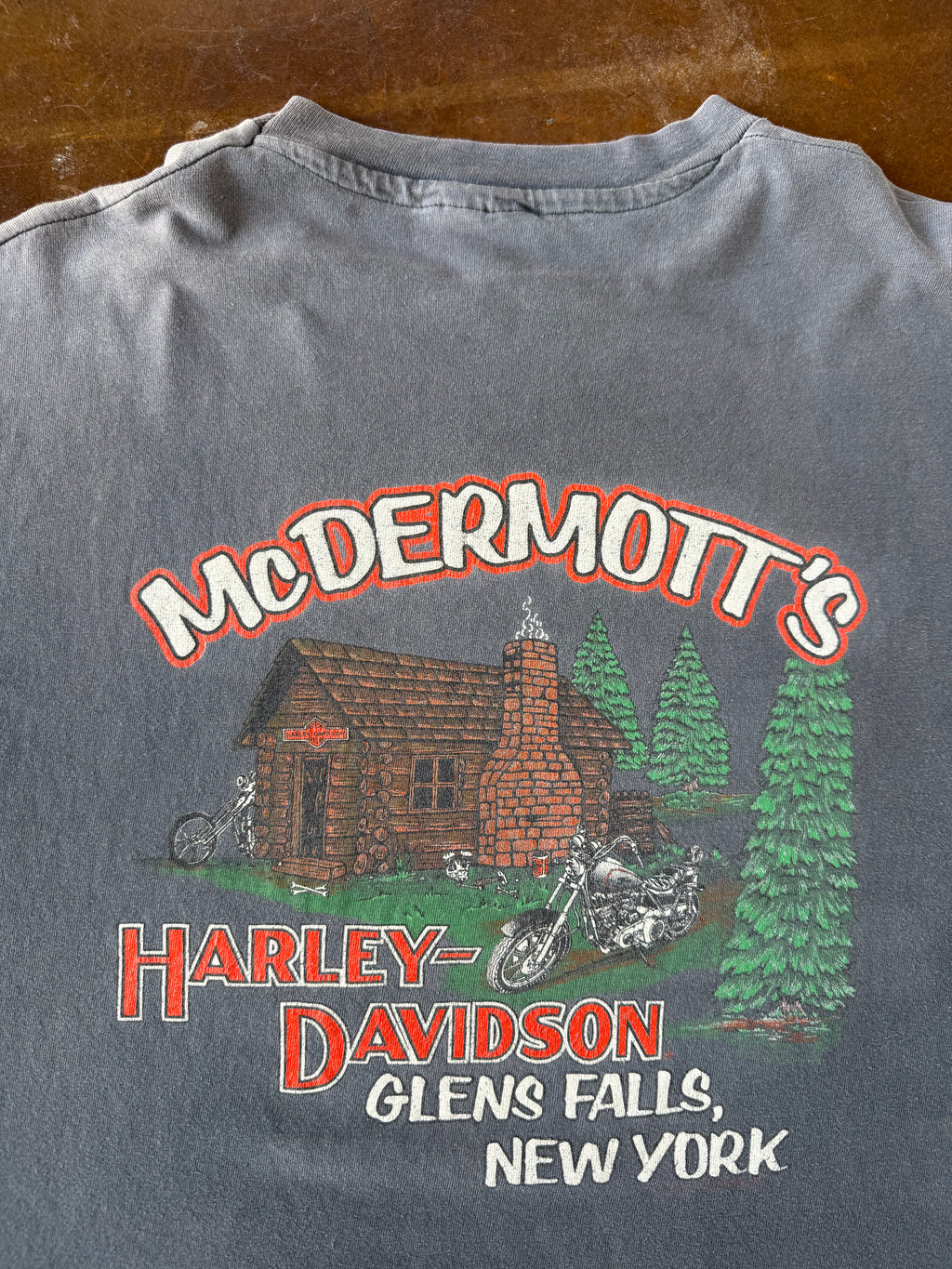 80s faded Harley Davidson "banner logo" longsleeve shirt (XL)