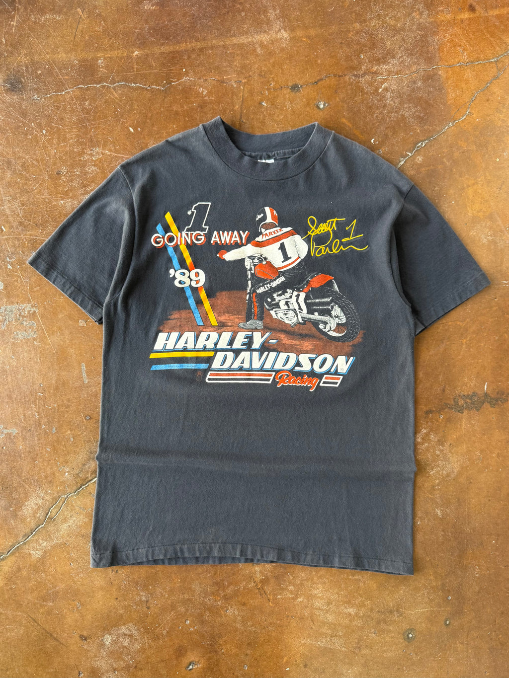 1989 Harley Davidson "motorcross" biker shirt (LARGE)