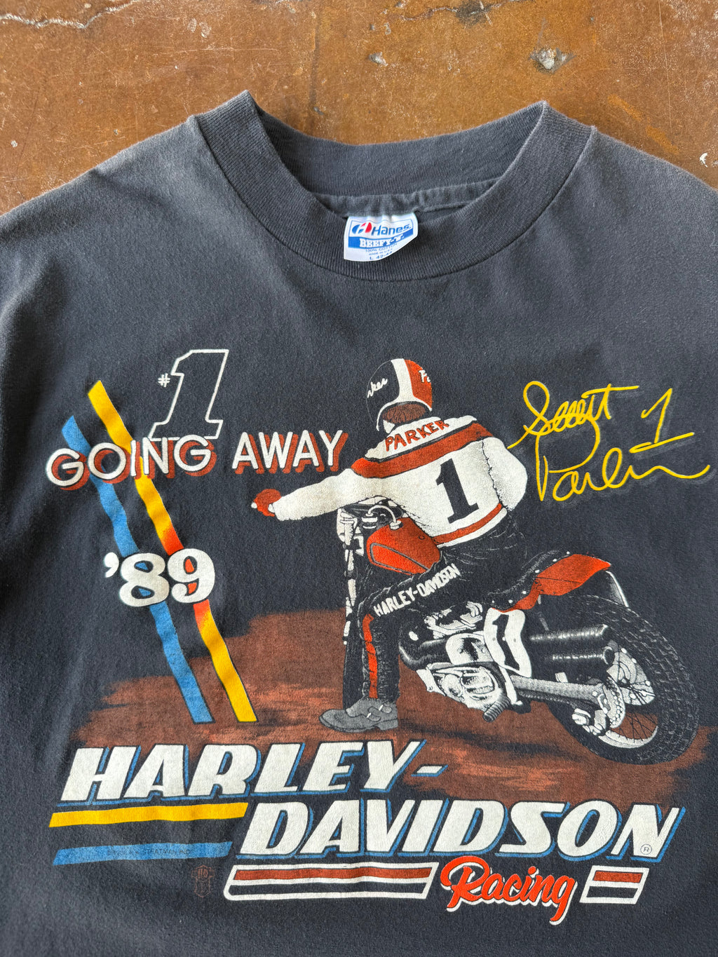 1989 Harley Davidson "motorcross" biker shirt (LARGE)