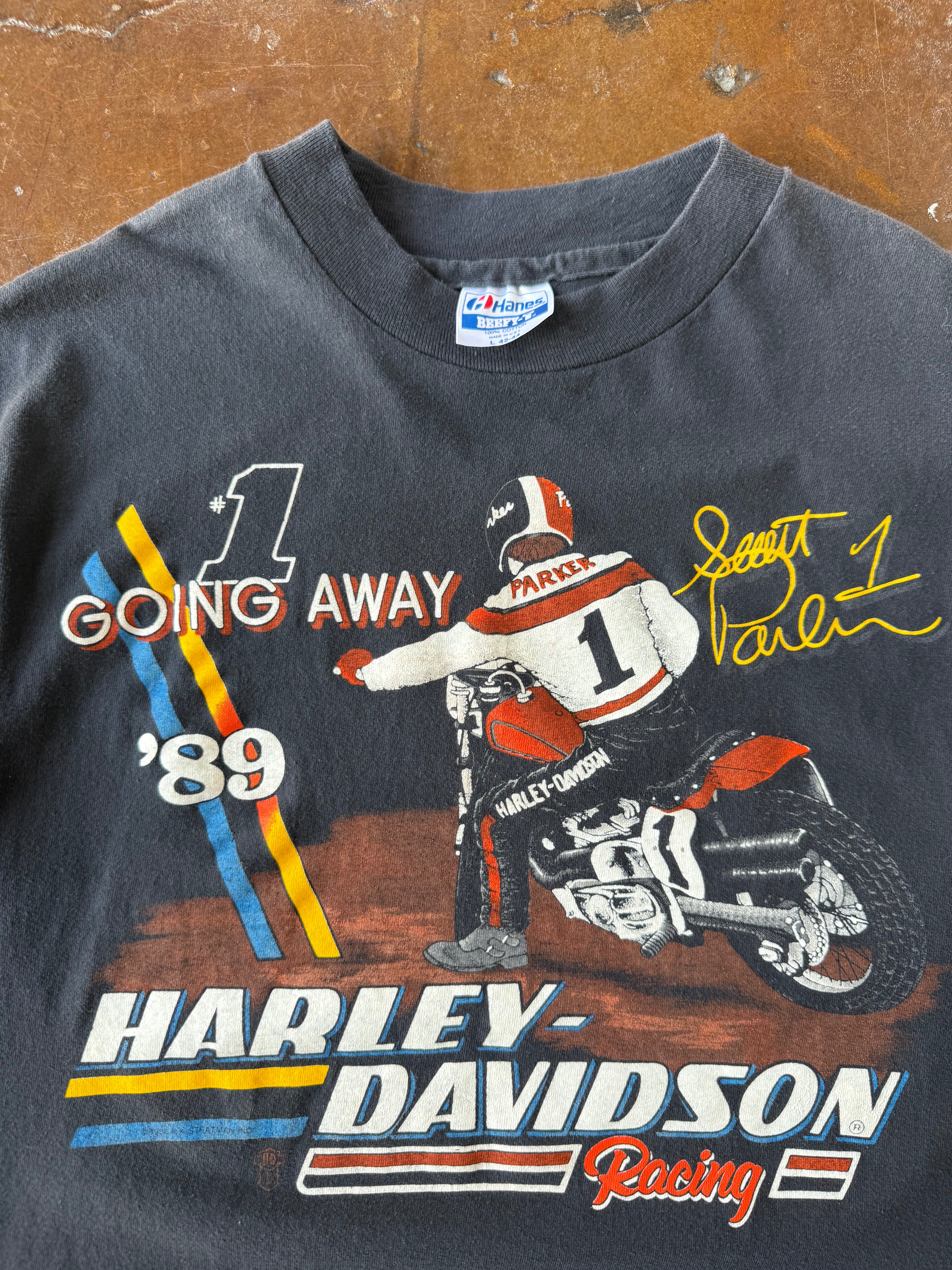 1989 Harley Davidson "motorcross" biker shirt (LARGE)