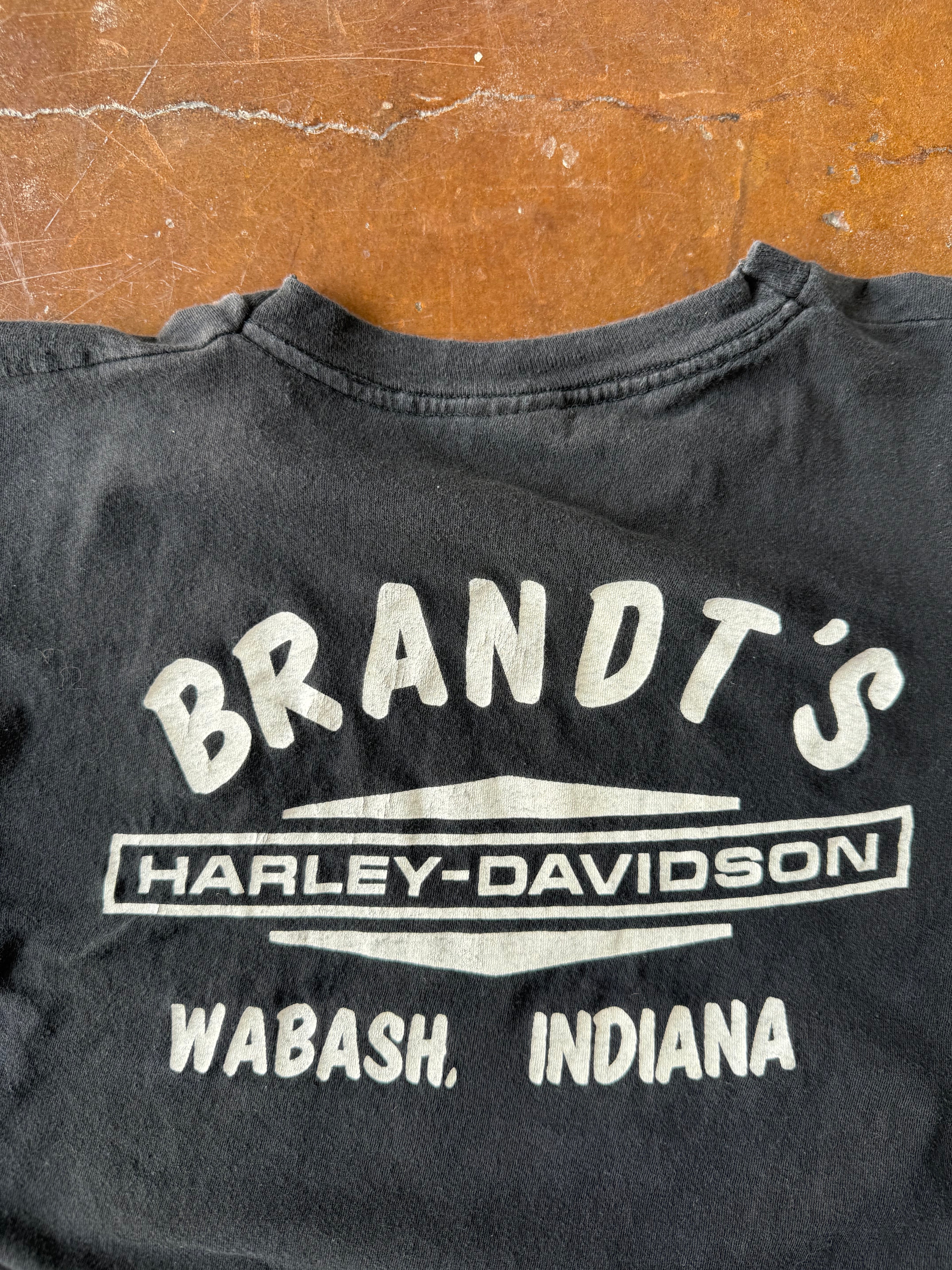80s Harley Davidson "horny / crack of dawn" biker shirt (MEDIUM)