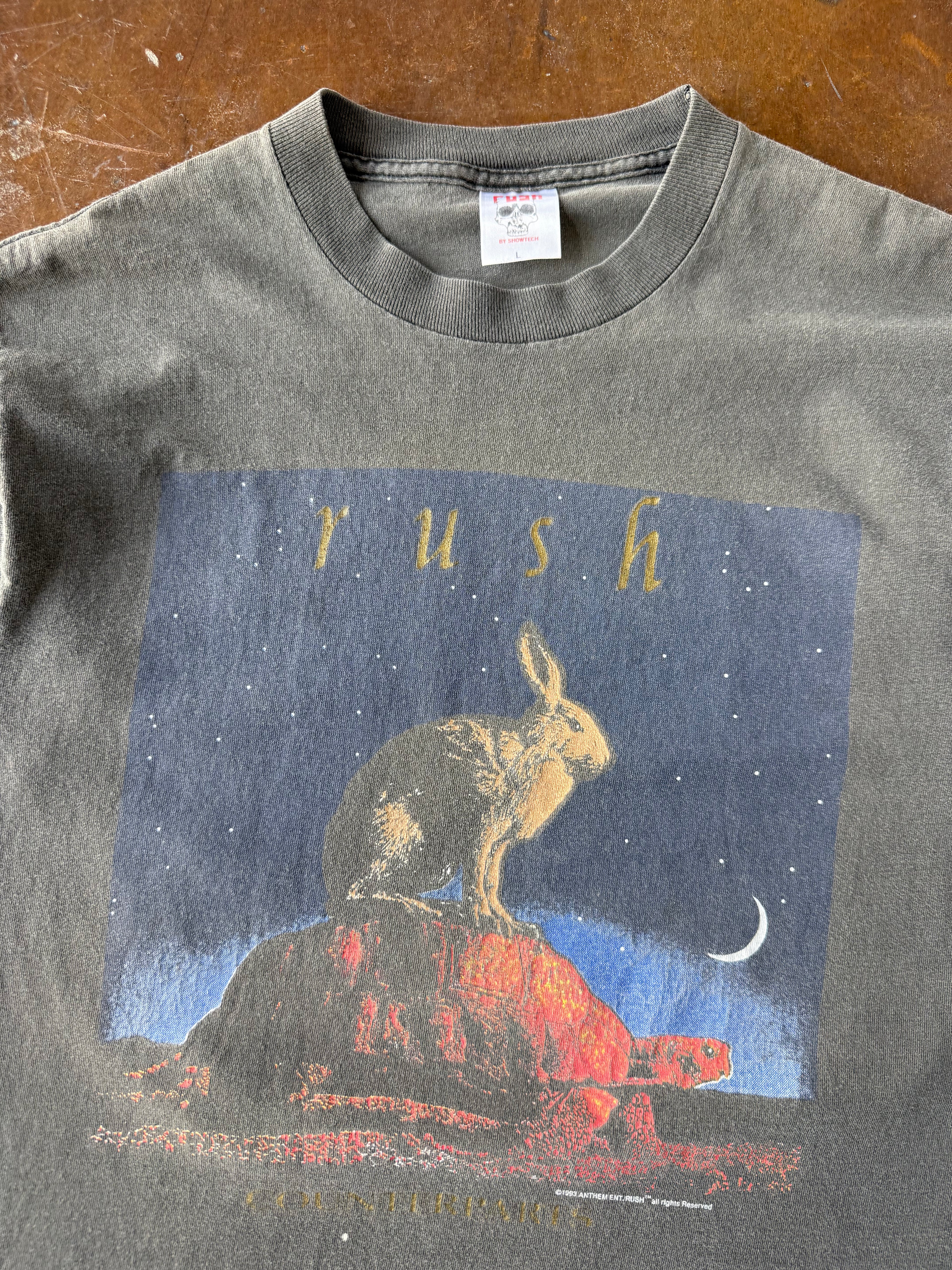 1993 faded Rush "counterparts" tour shirt (LARGE)
