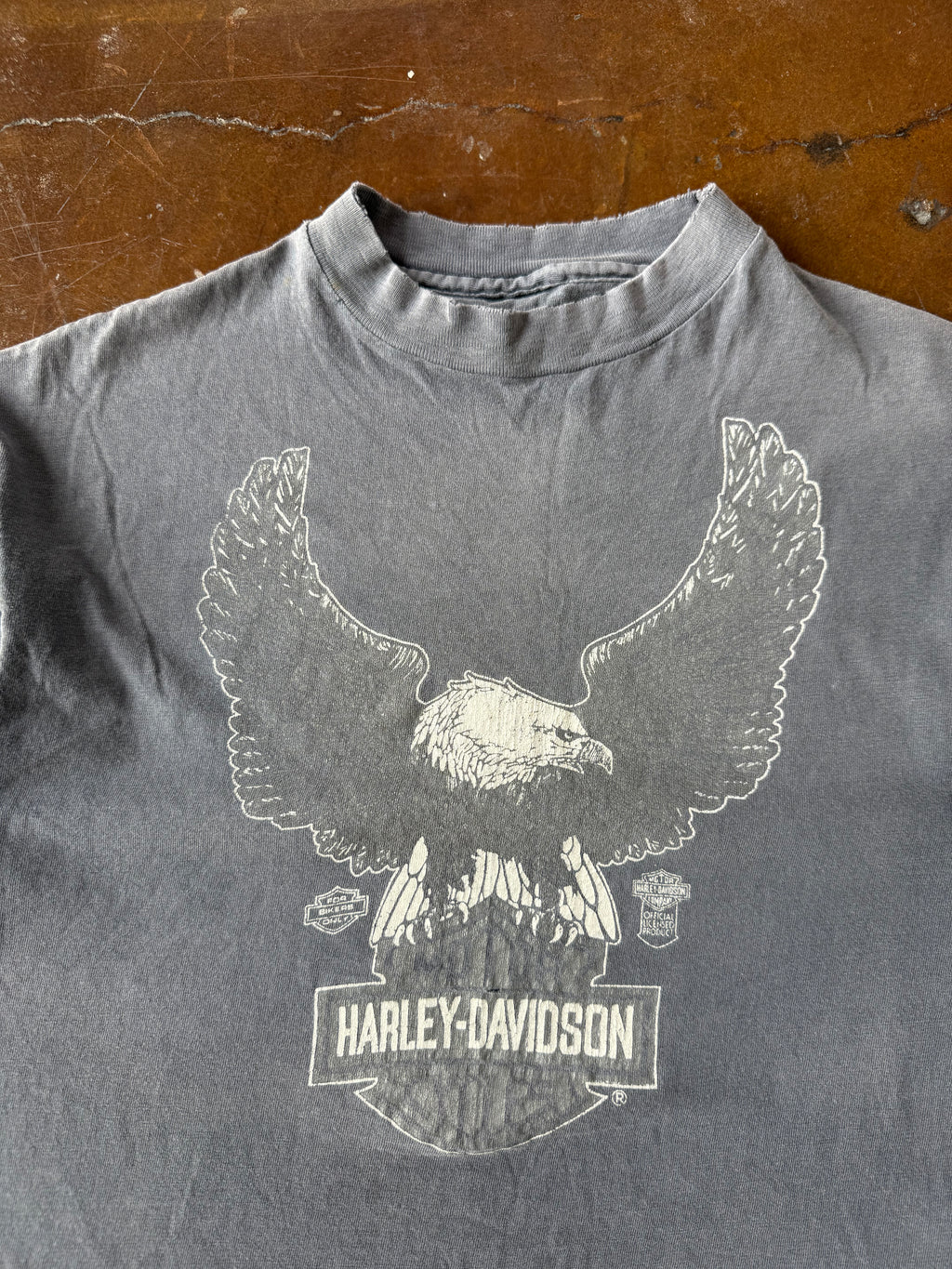 80s faded Harley Davidson "eagle emblem" biker shirt (LARGE)