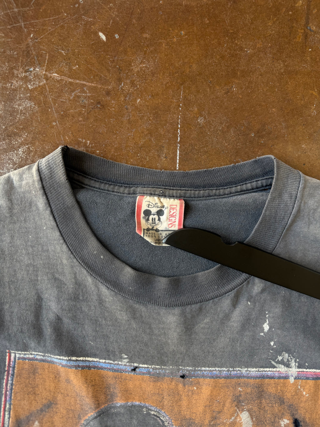 90s faded & distressed Disney "biker mickey mouse" shirt (LARGE)