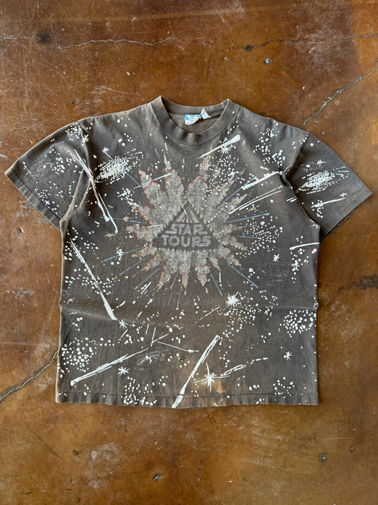 90s faded Disney "star tours" AOP shirt (XL)