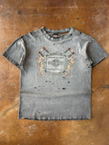 90s faded & distressed Harley Davidson "flame logo" biker shirt (XL)