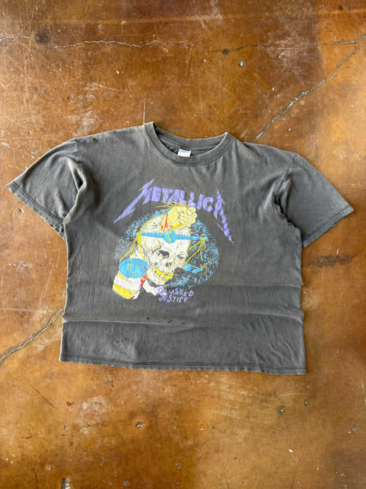 90s Metallica "damaged justice" euro band shirt (XXL)