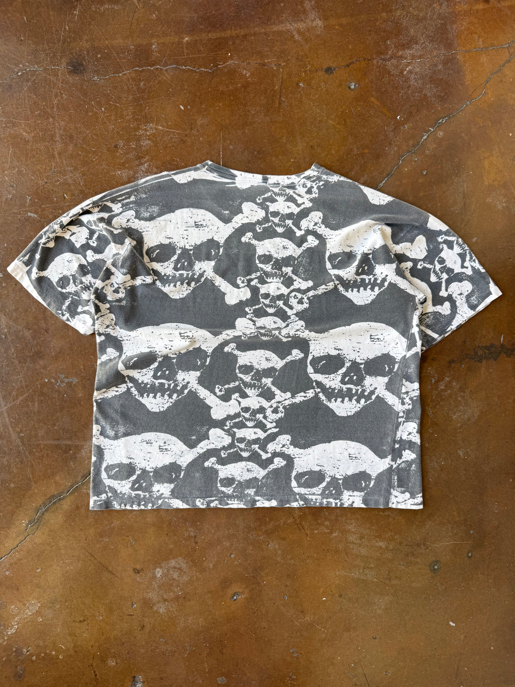 90s Skull & Bones AOP shirt (XL)