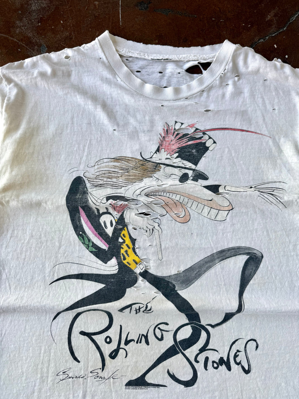 1994 distressed Rolling Stones "gerald scarfe" band shirt (XL)