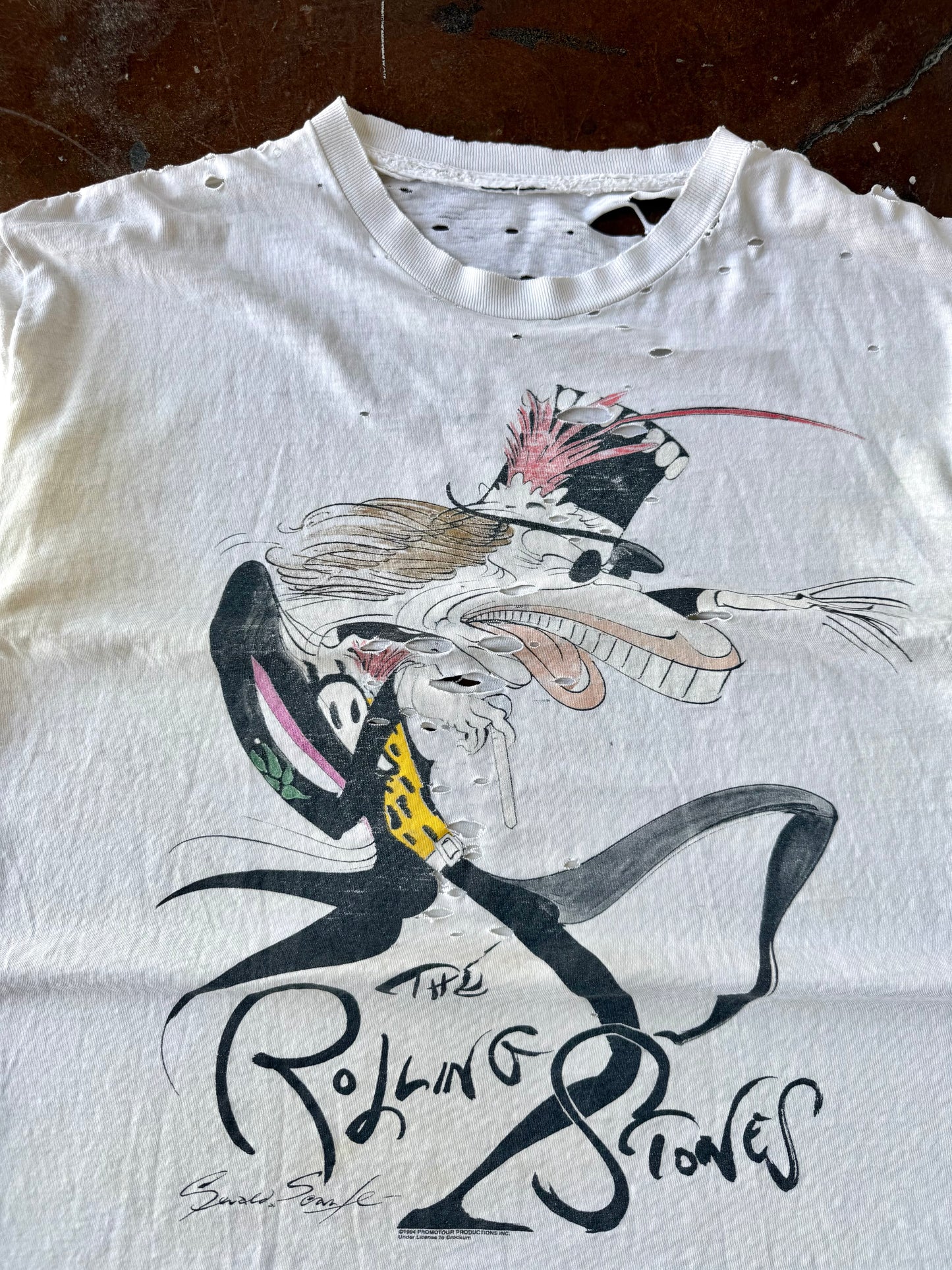 1994 distressed Rolling Stones "gerald scarfe" band shirt (XL)