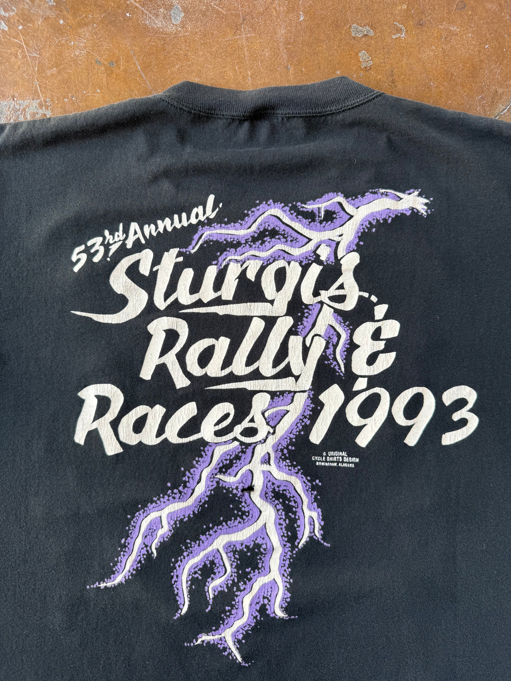 1993 Sturgis Rally "lightning" biker shirt (XL)