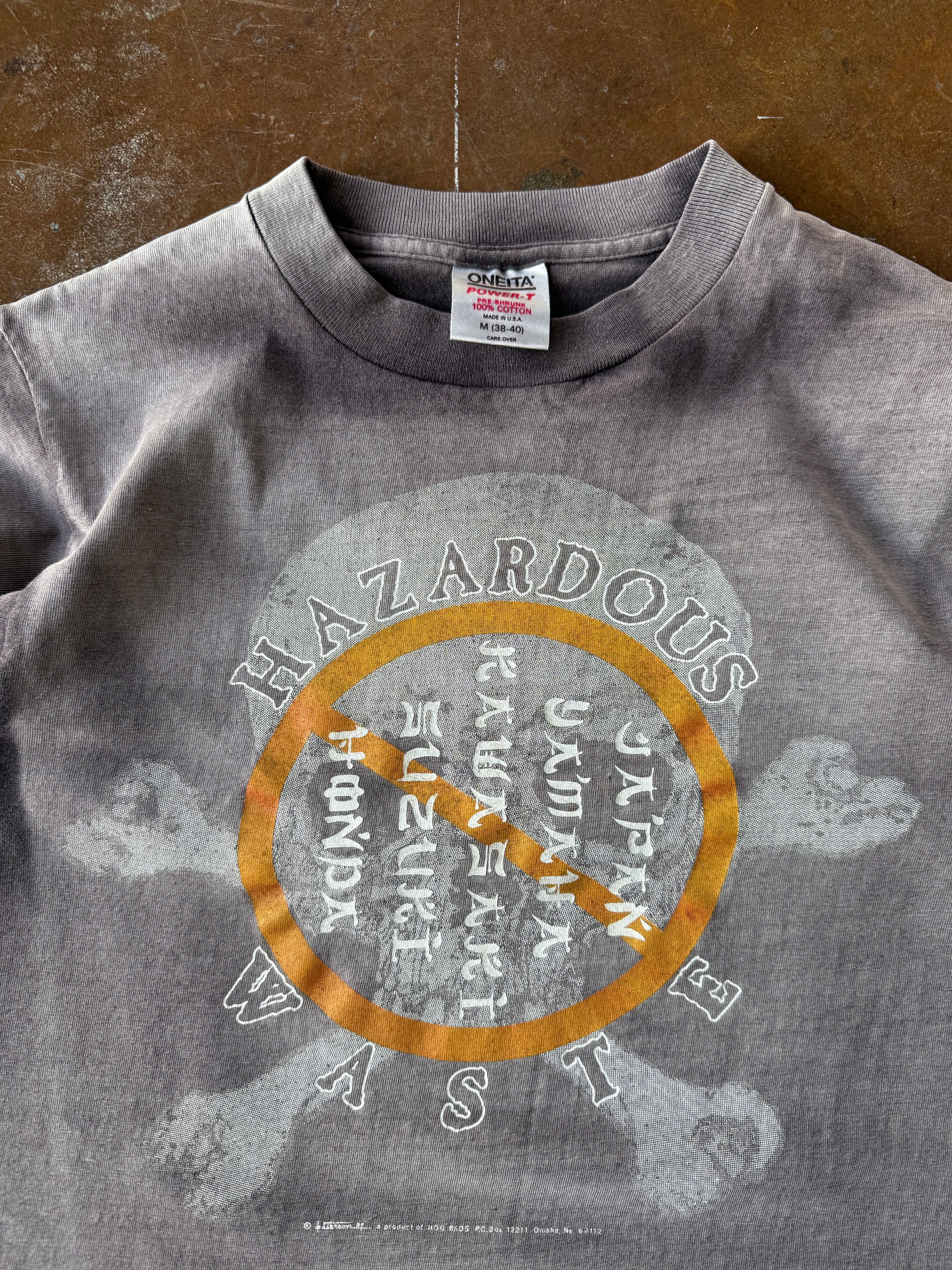 1987 faded Sturgis "hazardous waste" biker shirt (MEDIUM)