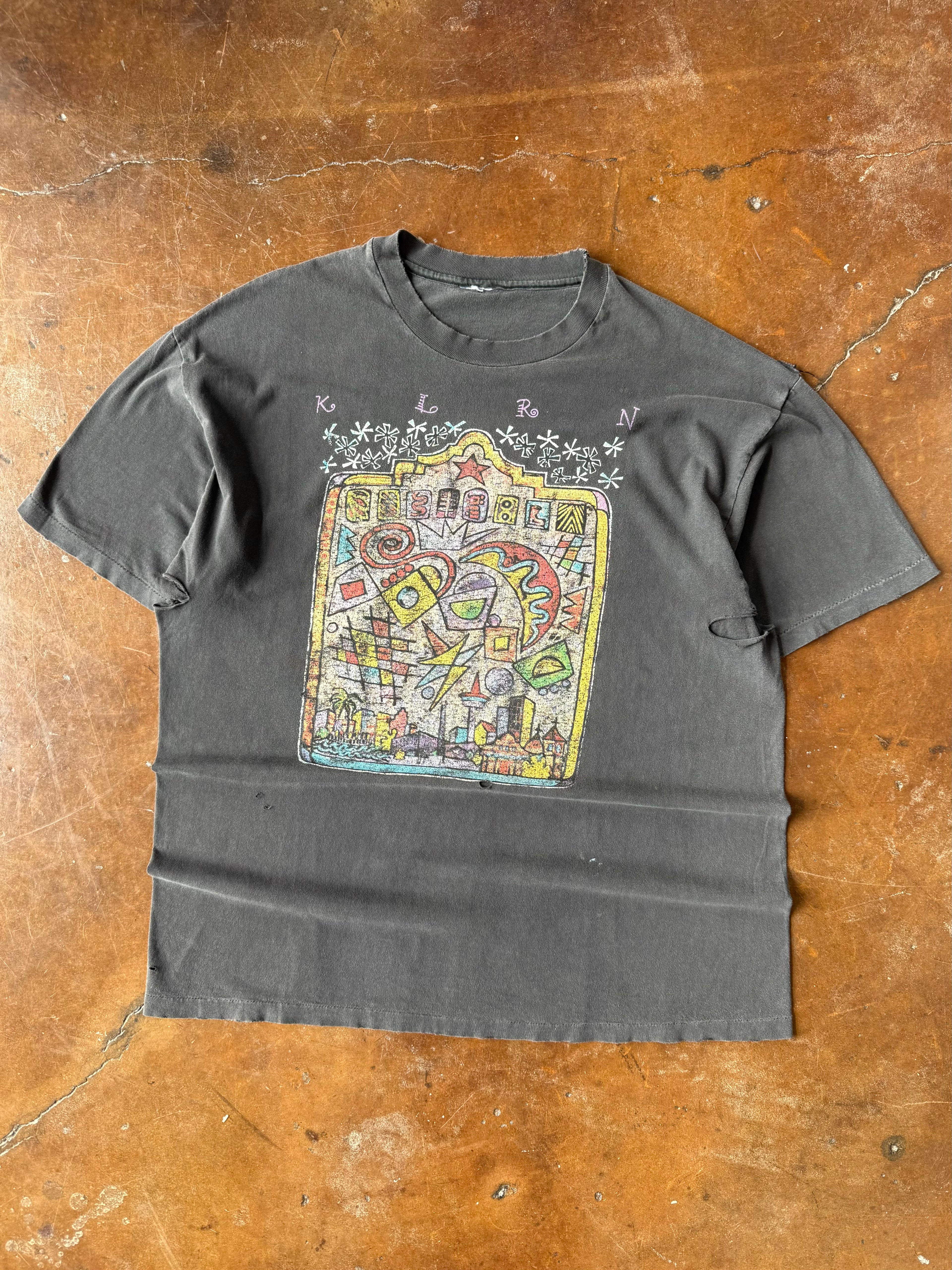 90s lightly distressed KLRN art shirt (XL)