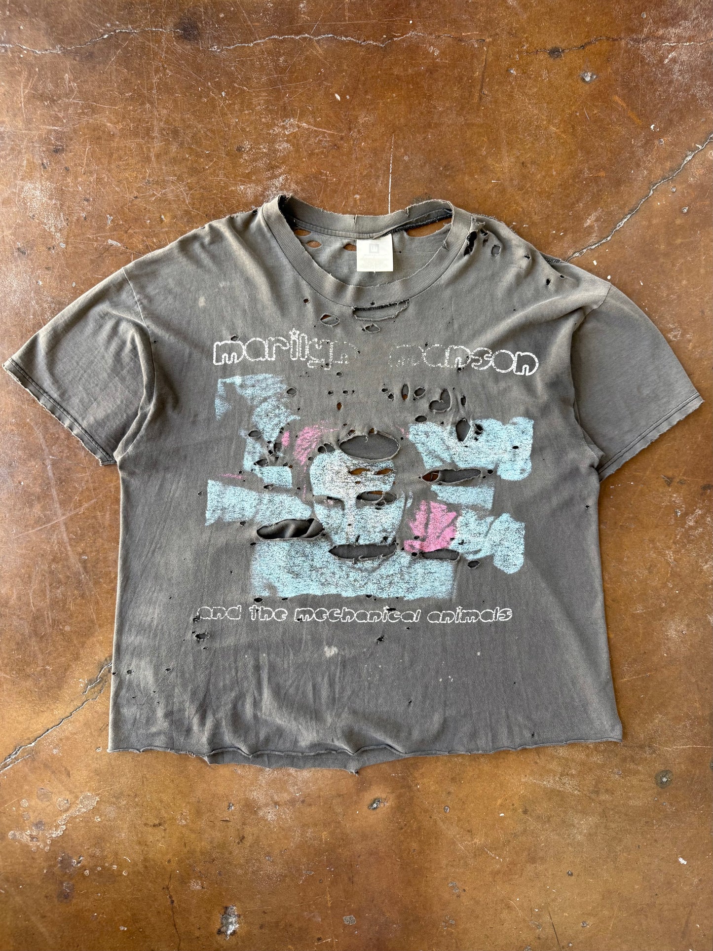 1999 faded & distressed Marilyn Manson "mechanical animals" tour shirt (XL)