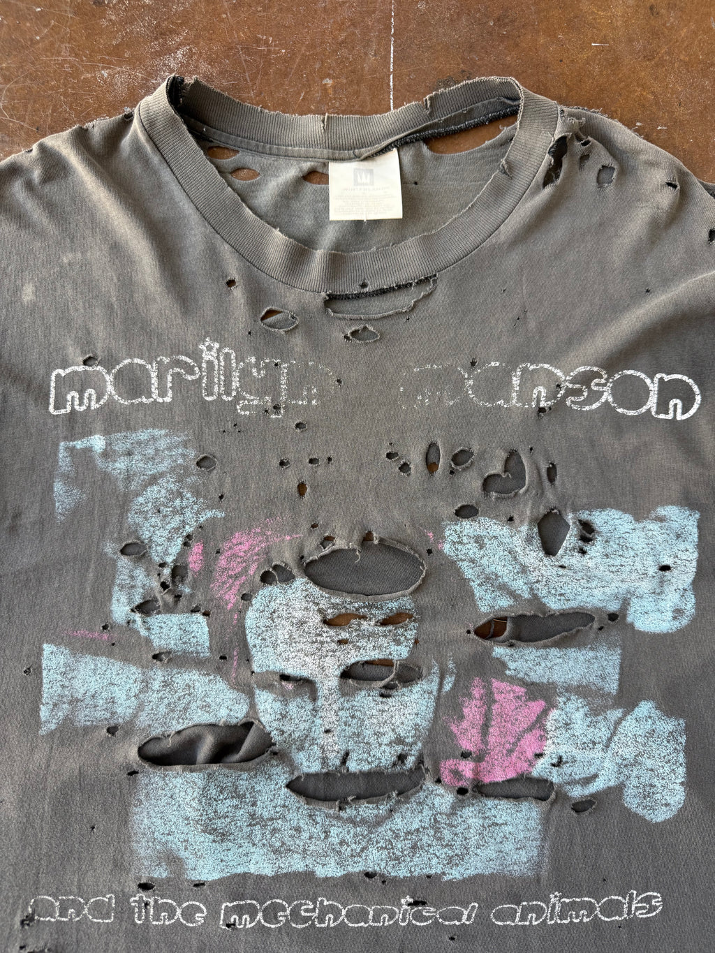 1999 faded & distressed Marilyn Manson "mechanical animals" tour shirt (XL)