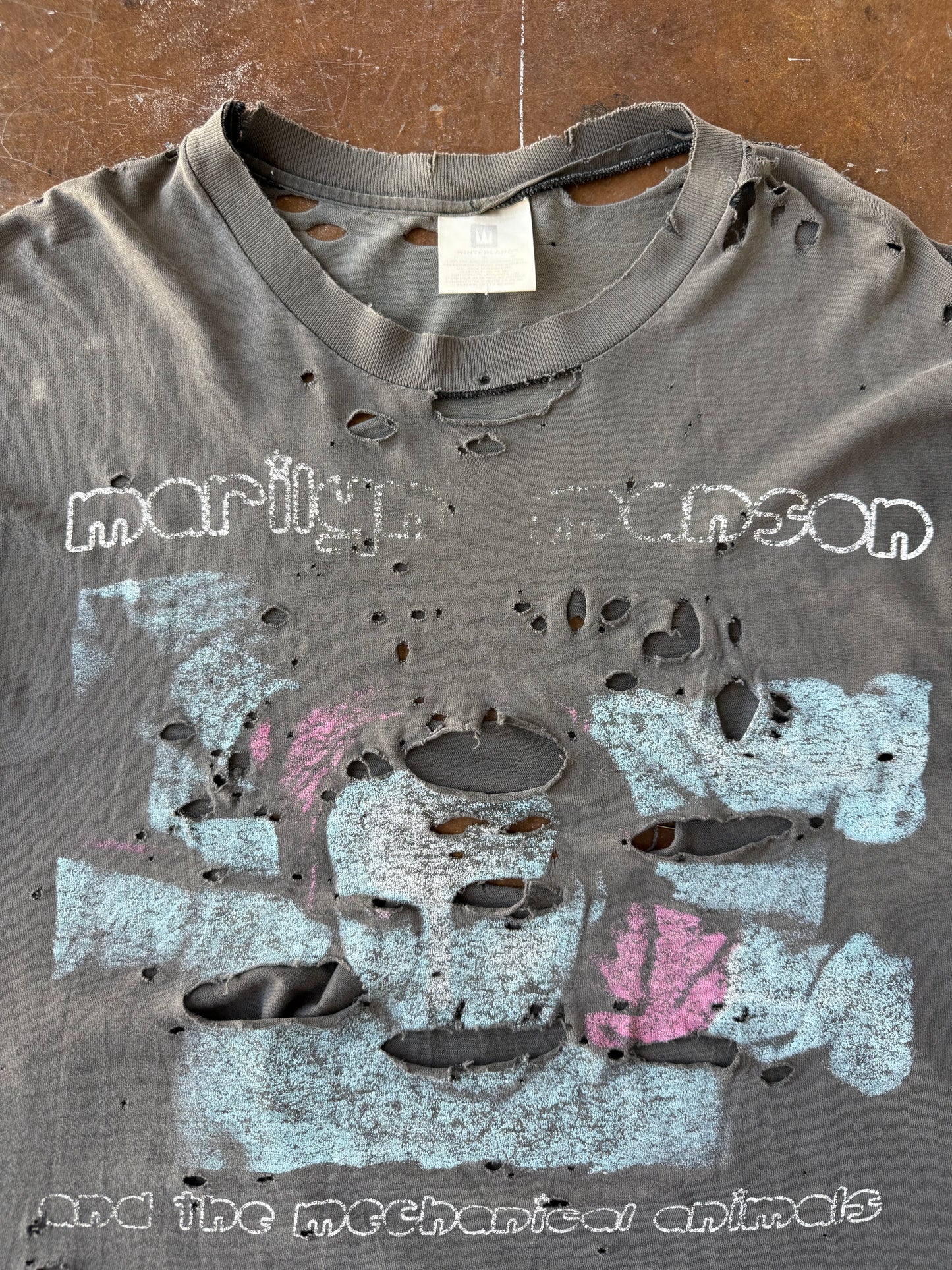1999 faded & distressed Marilyn Manson "mechanical animals" tour shirt (XL)