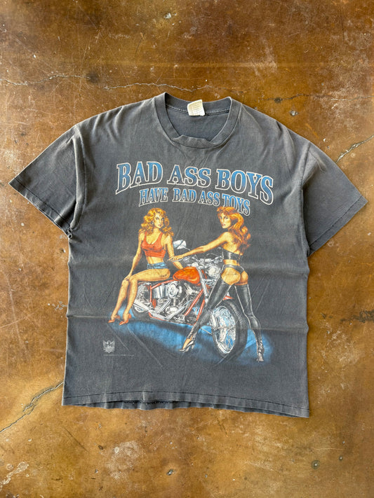 1995 faded Sturgis "bad ass boys have bad ass toys" biker shirt (XL)
