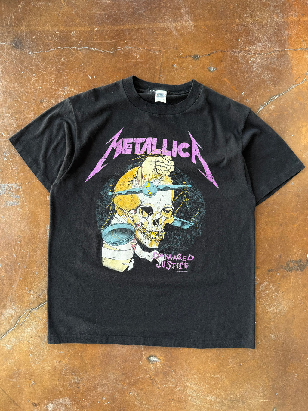 1988 Metallica "damaged justice" summer tour shirt (XL)