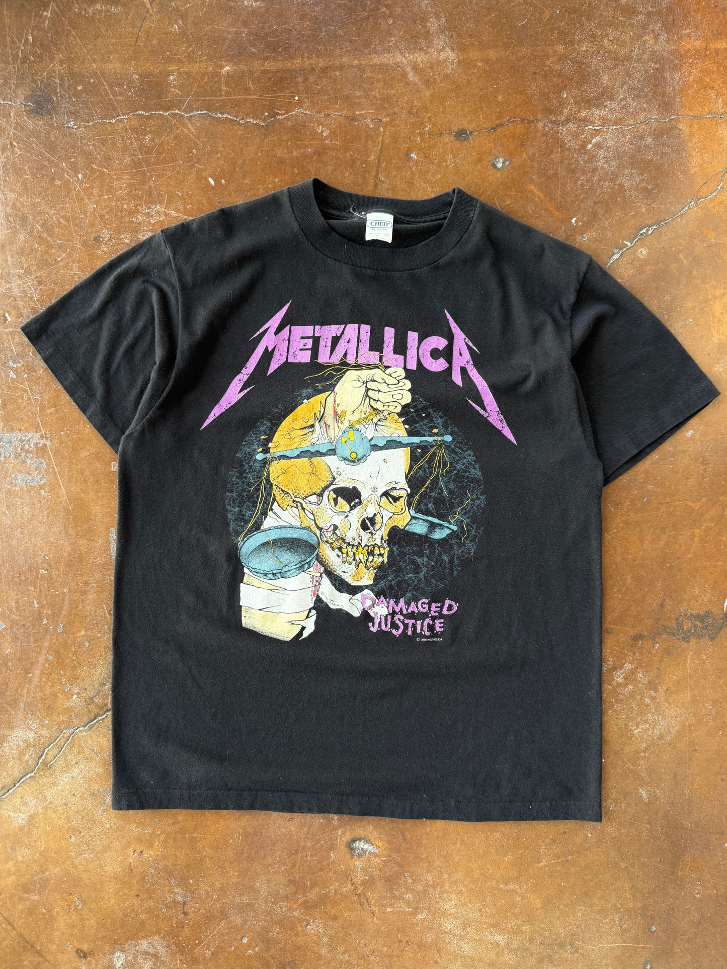 1988 Metallica "damaged justice" summer tour shirt (XL)