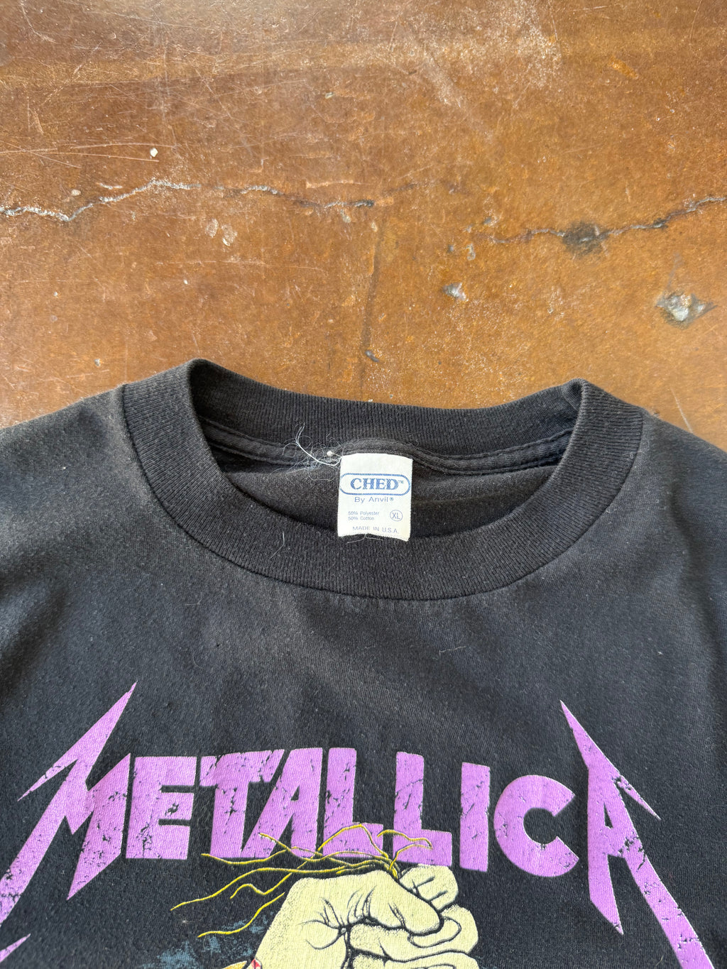 1988 Metallica "damaged justice" summer tour shirt (XL)