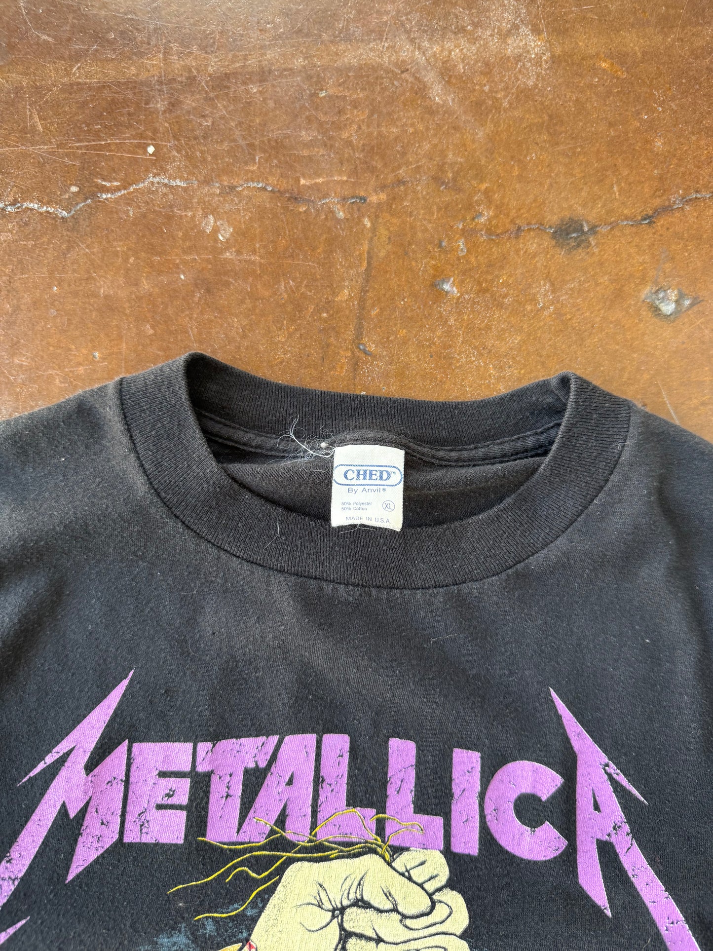 1988 Metallica "damaged justice" summer tour shirt (XL)