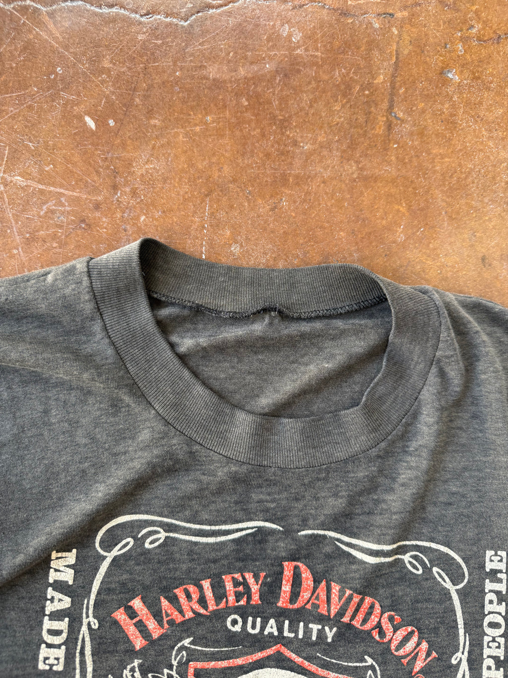 80s Harley Davidson "iron motorcycles" biker shirt (MEDIUM)