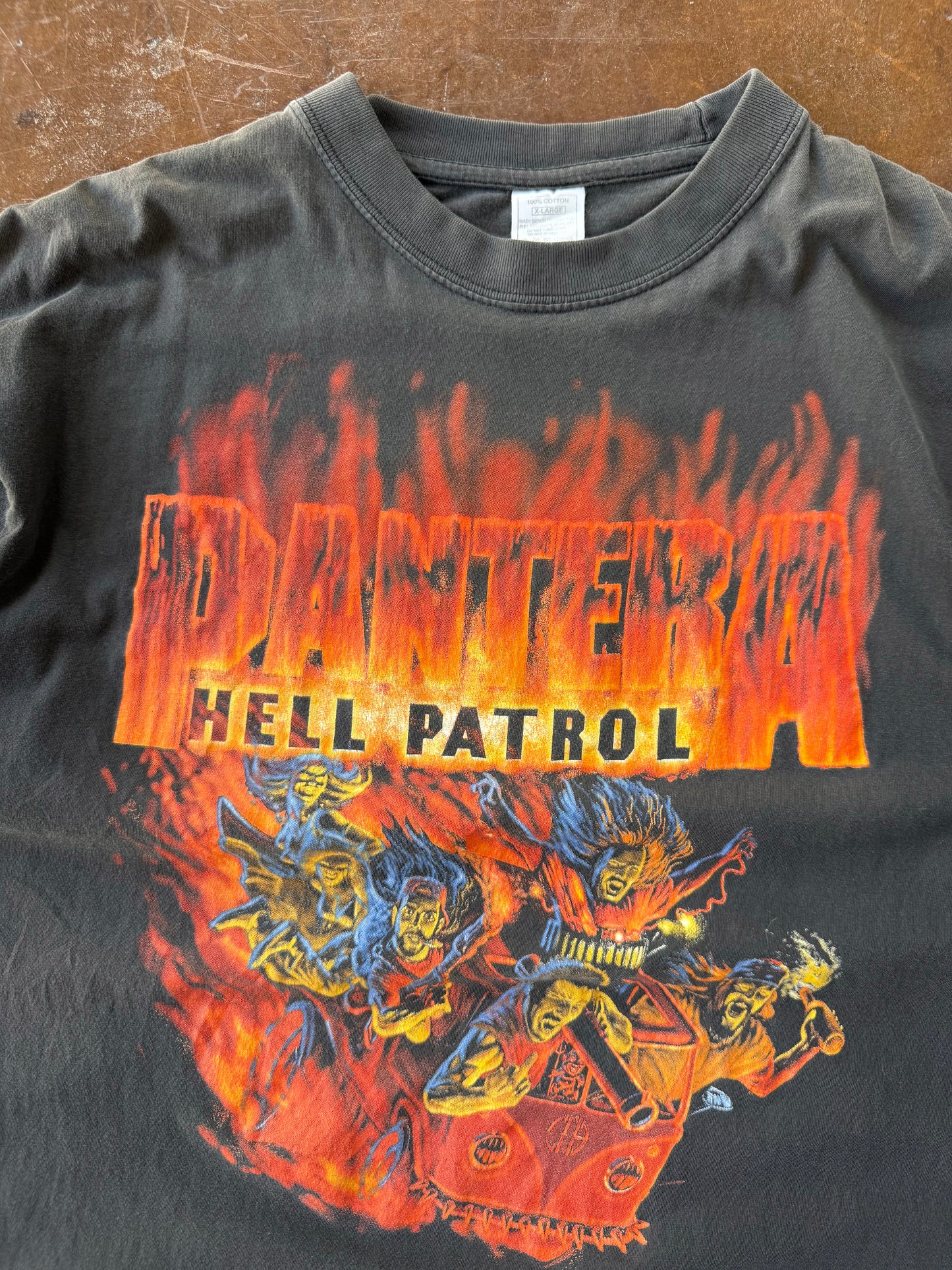 90s Pantera "hell patrol" euro band shirt (XL)
