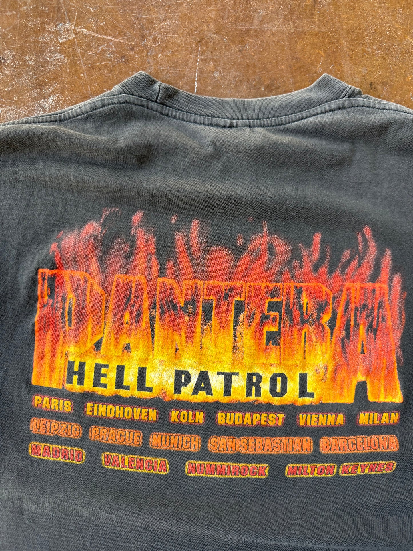 90s Pantera "hell patrol" euro band shirt (XL)