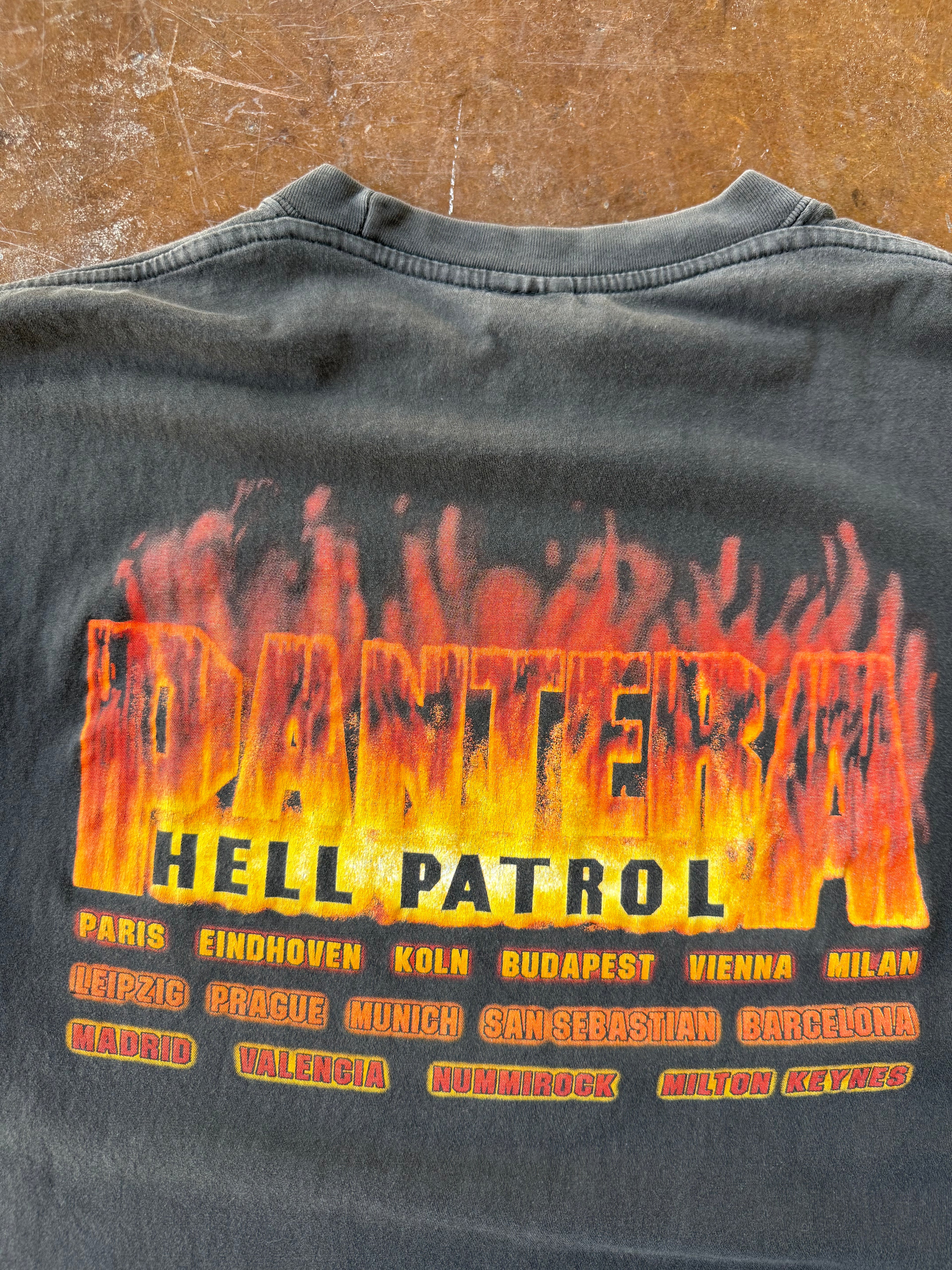 90s Pantera "hell patrol" euro band shirt (XL)