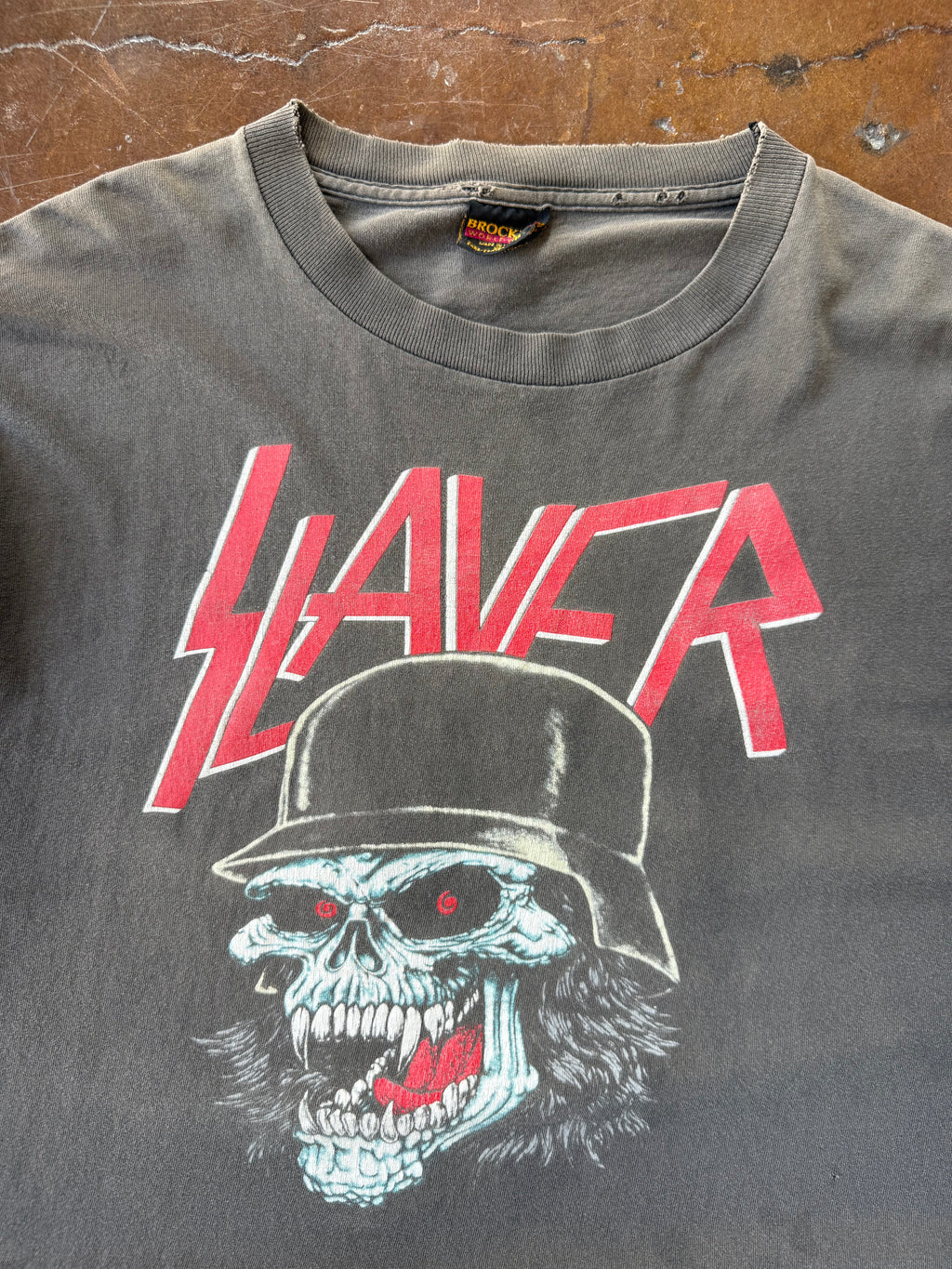 1989 faded & distressed Slayer "slaytanic wehrmacht" band shirt (XL)
