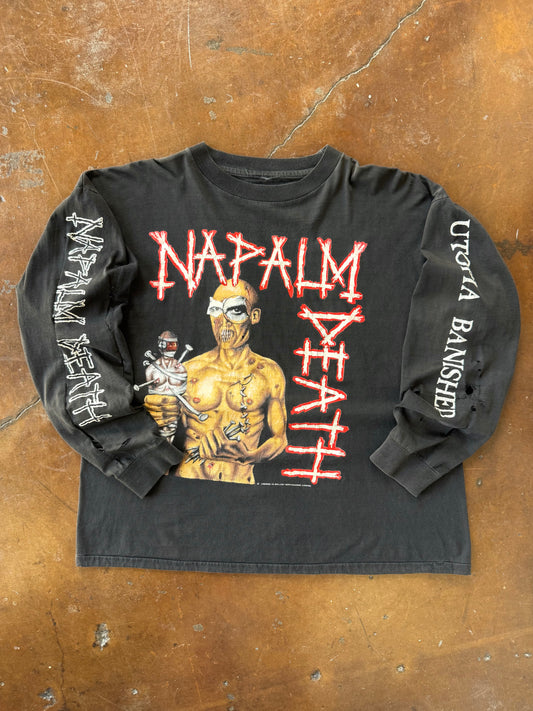 90s Napalm Death "utopia banished" euro longsleeve shirt (XL)