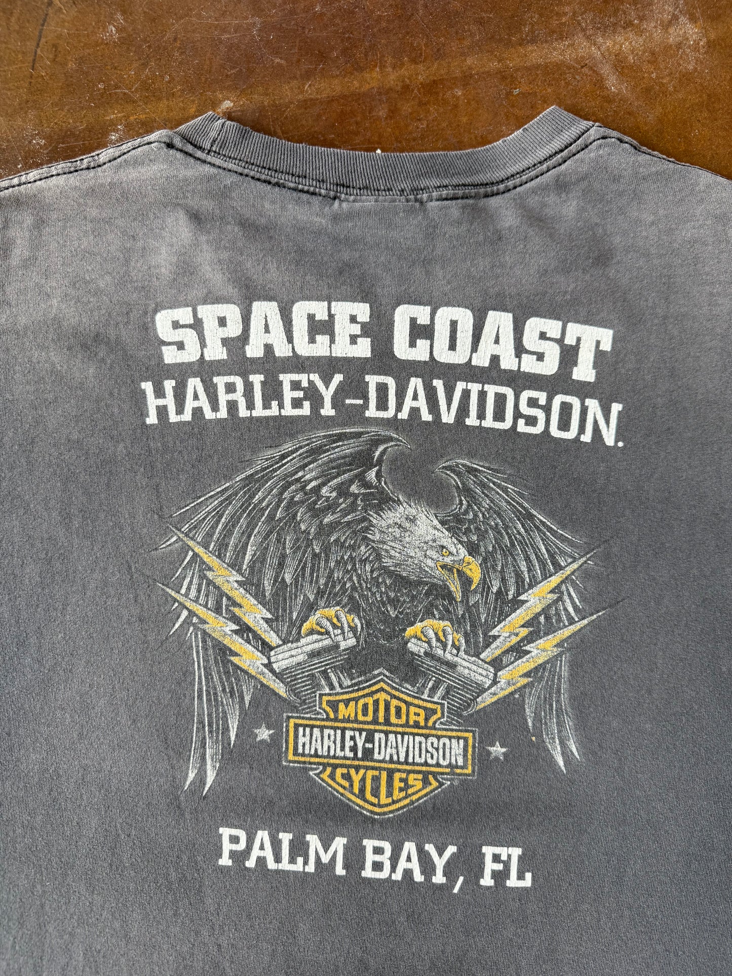 2000s faded Harley Davidson "flame skull" longsleeve shirt (XL)
