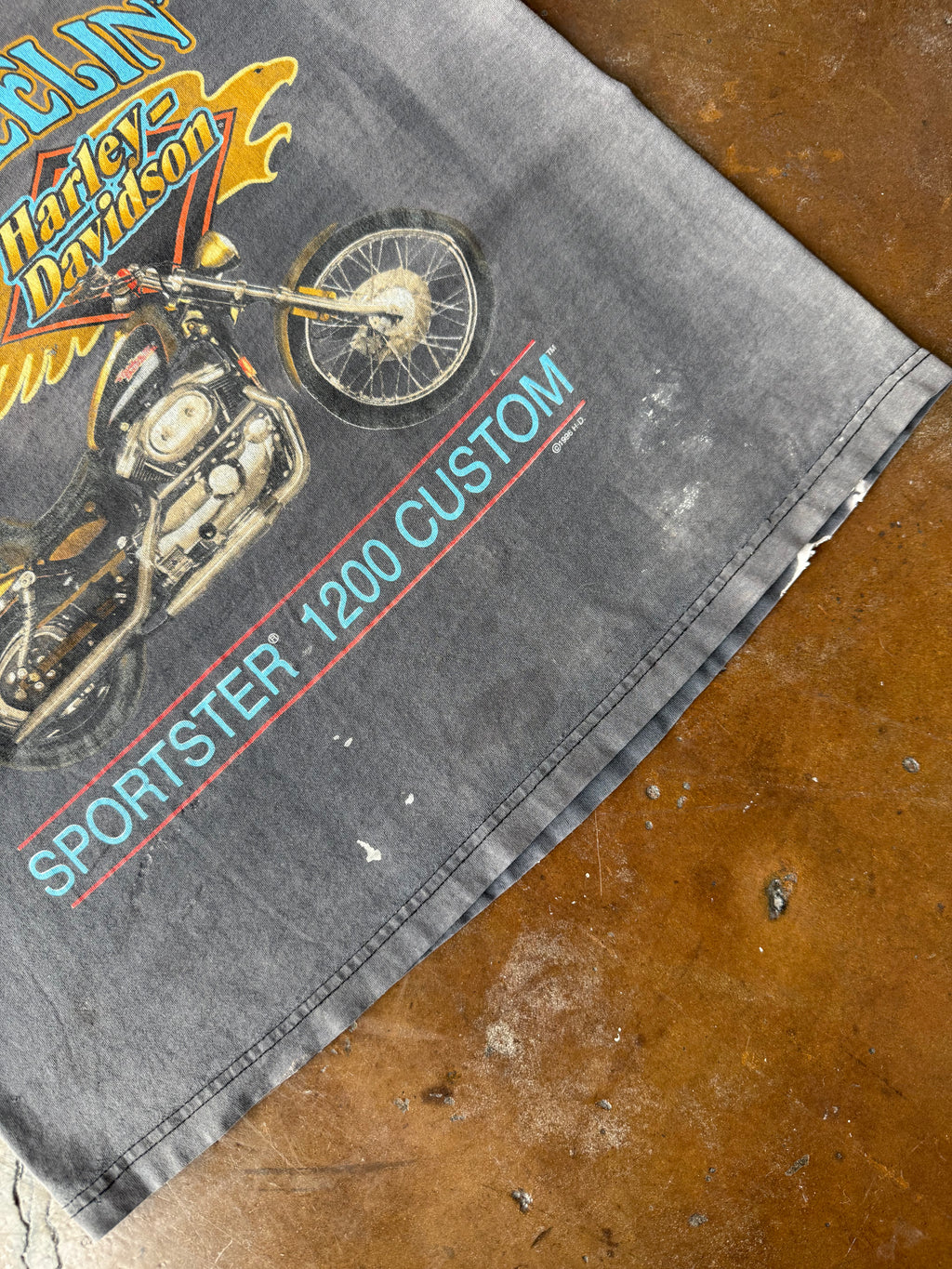 90s faded Harley Davidson "freewheelin" biker shirt (XL)