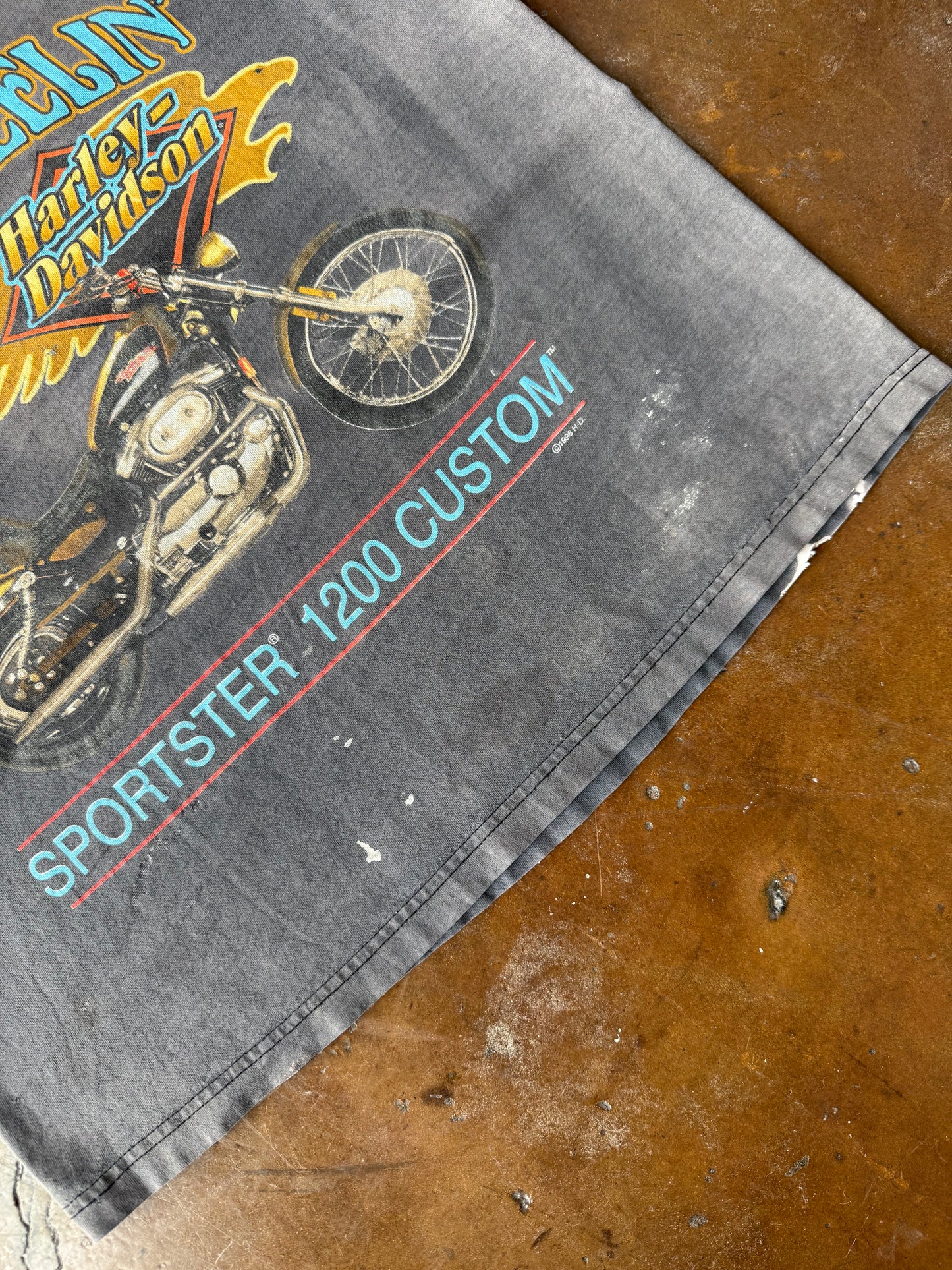 90s faded Harley Davidson "freewheelin" biker shirt (XL)