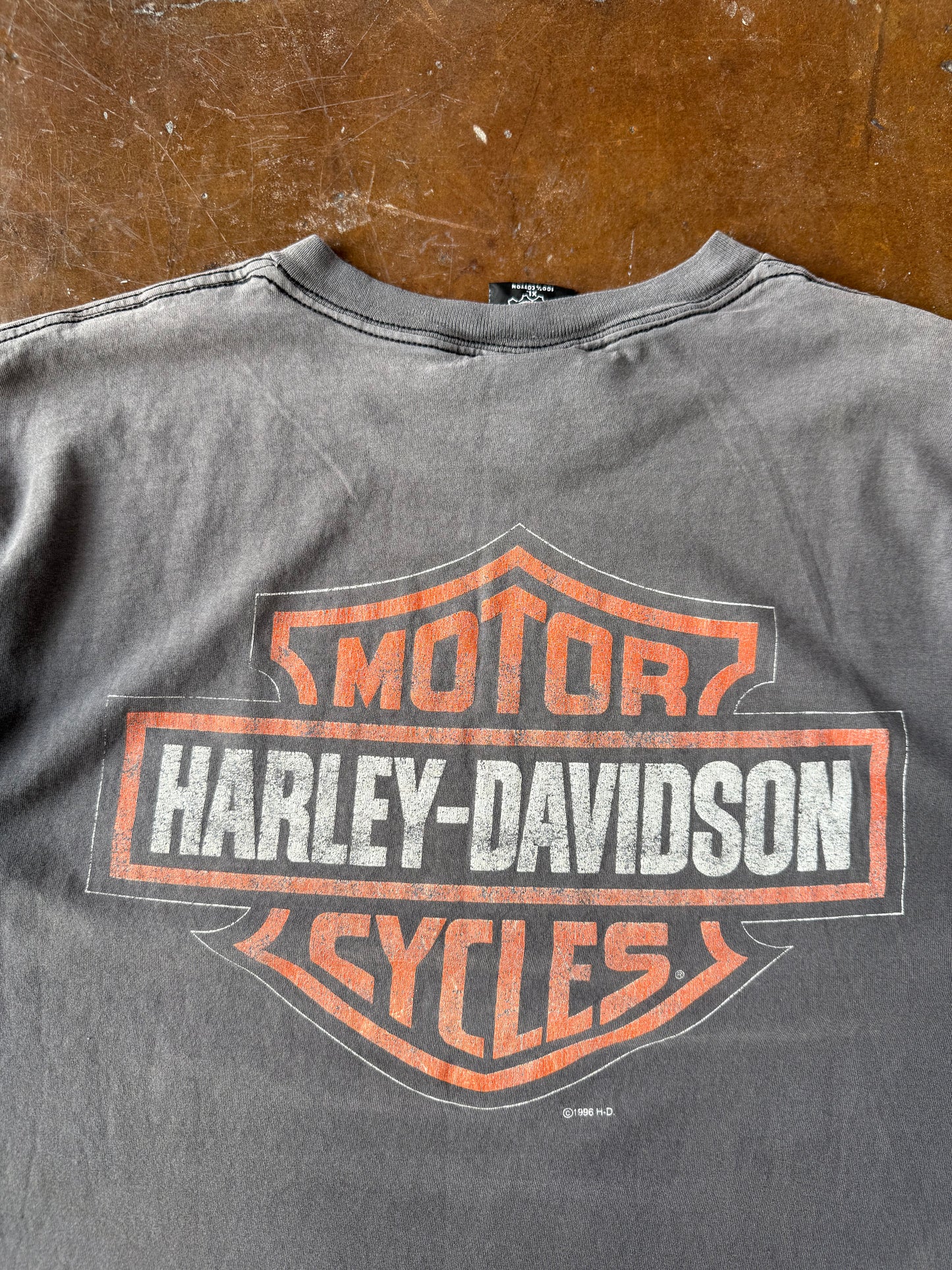 90s faded Harley Davidson "freewheelin" biker shirt (XL)