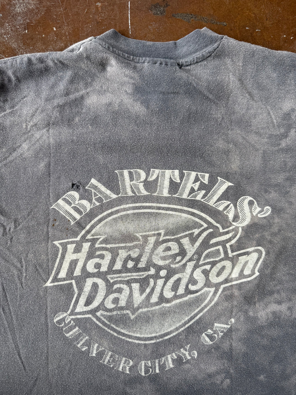 1984 faded Harley Davidson "eagle flag" biker shirt (LARGE)