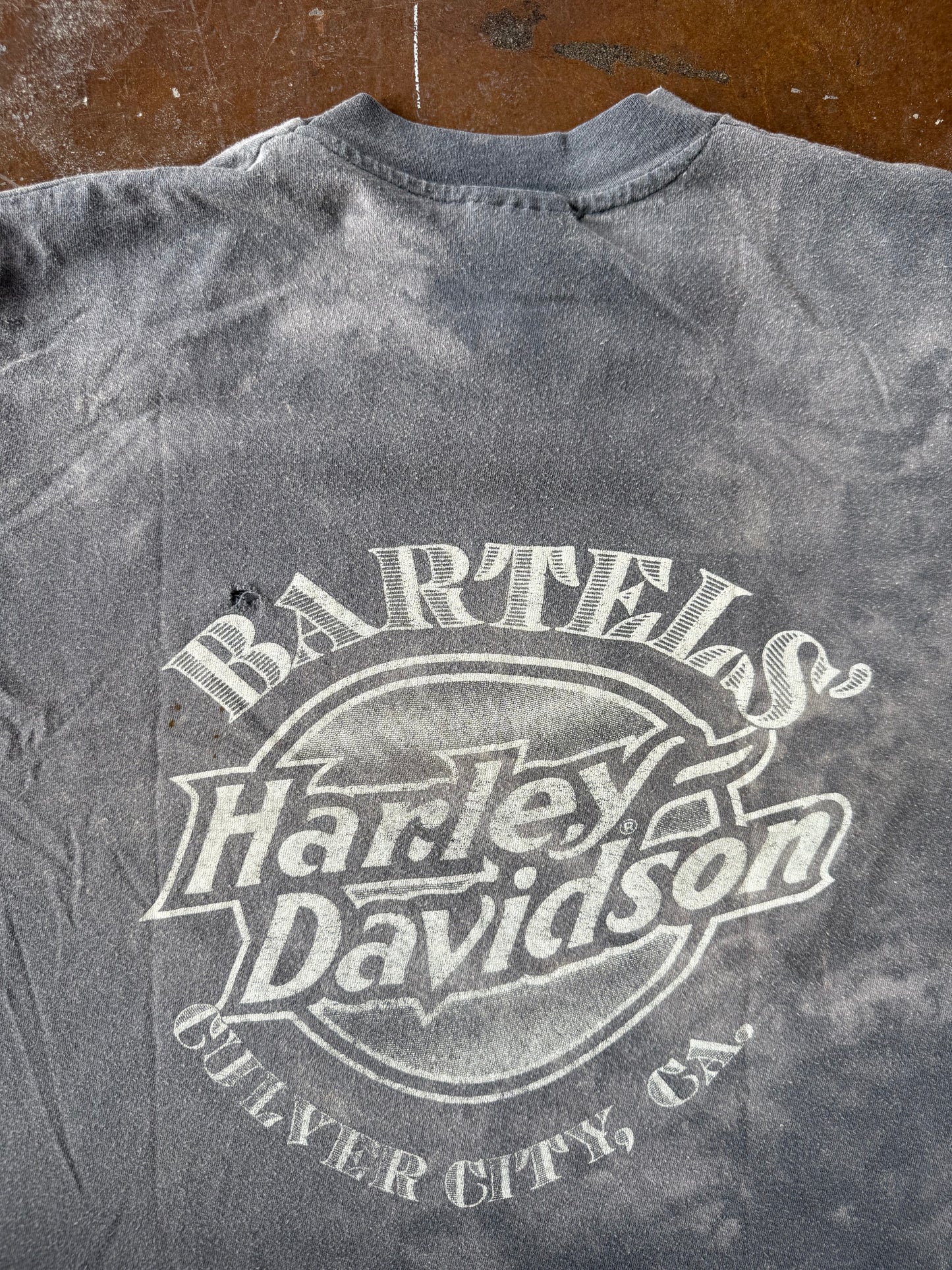 1984 faded Harley Davidson "eagle flag" biker shirt (LARGE)