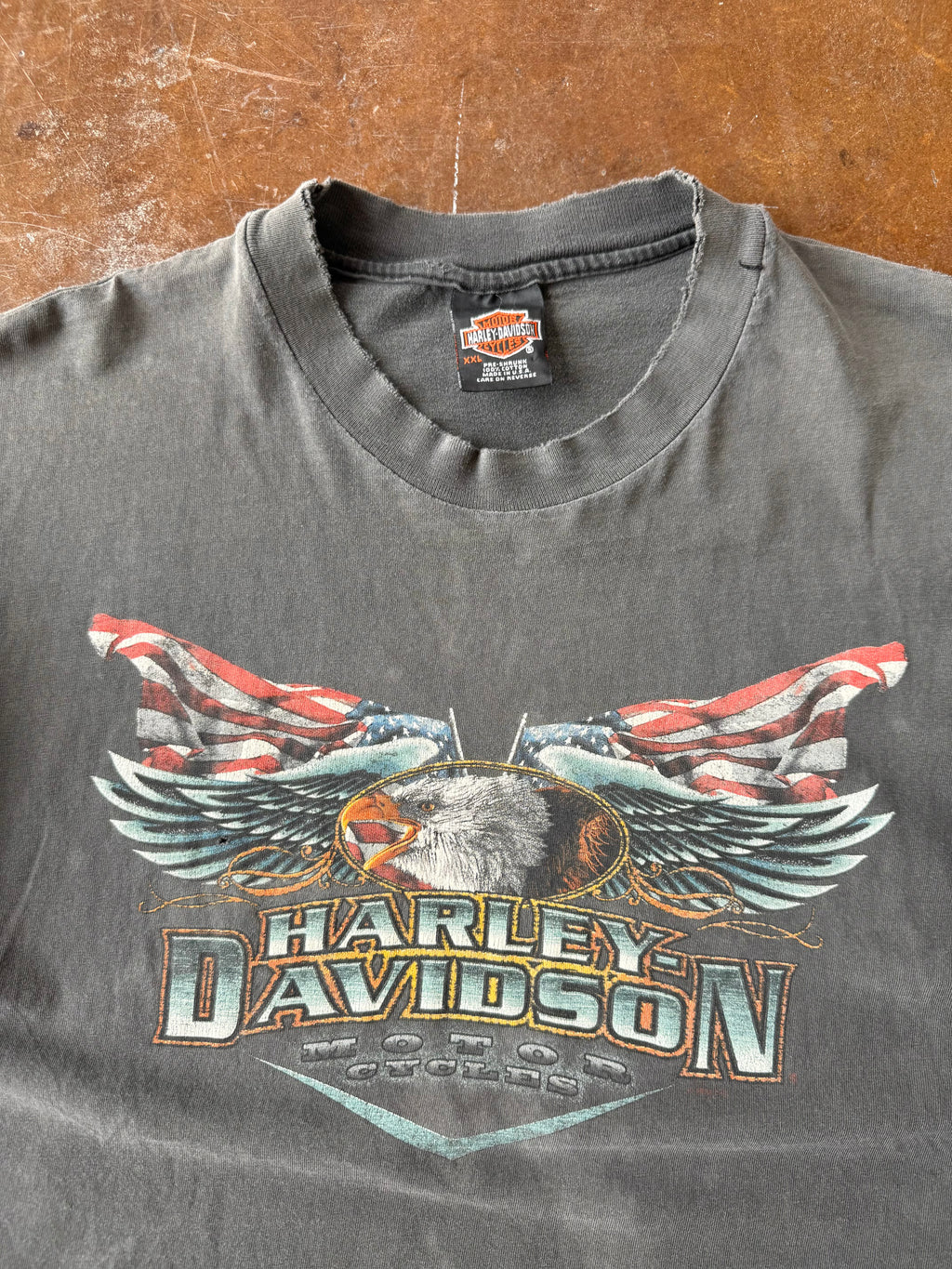 1998 faded Harley Davidson "eagle emblem" biker shirt (XXL)