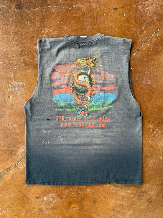 2000s faded Biker Motorcycle Resort "dragon" tank top shirt (LARGE)