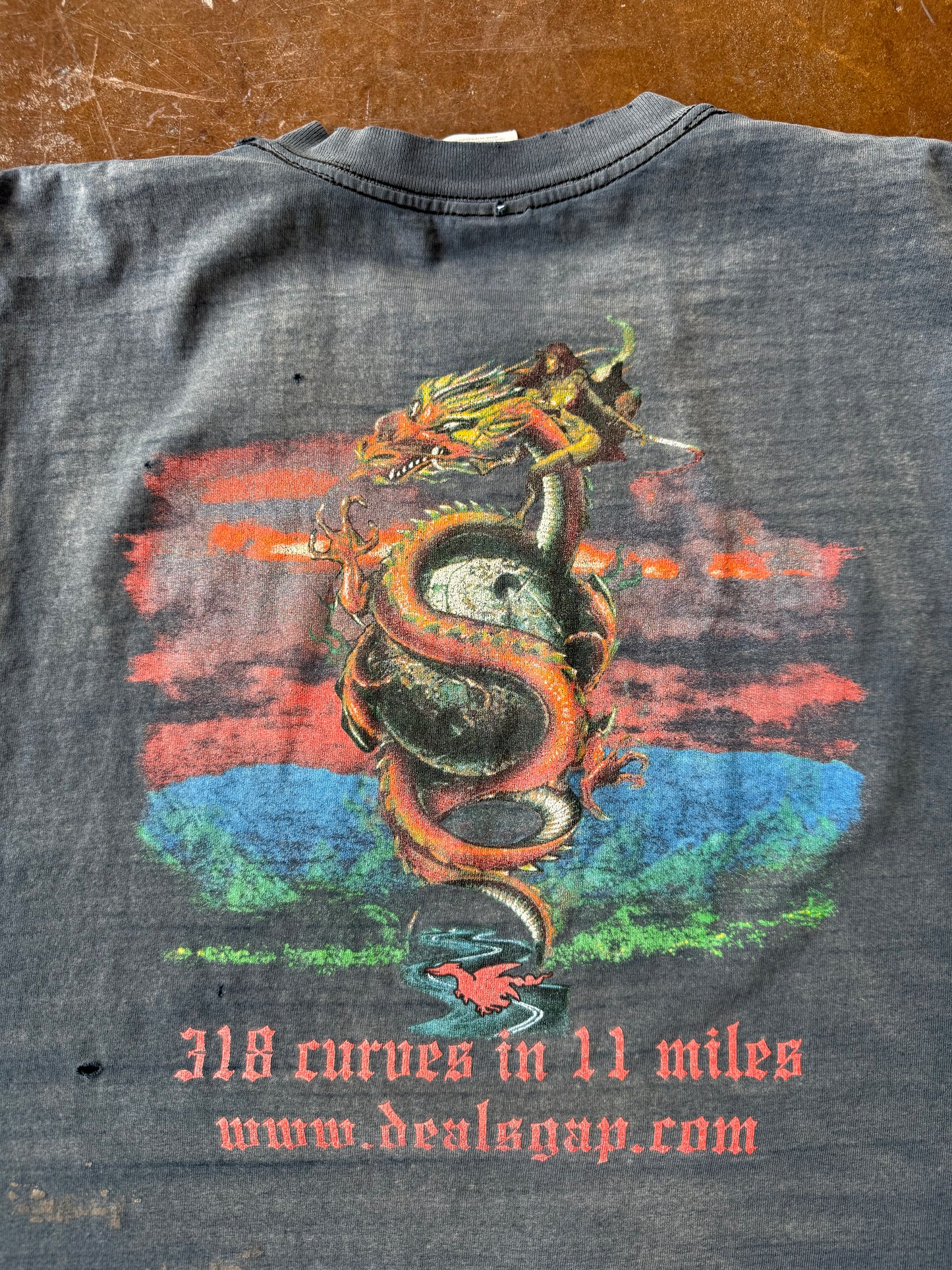 2000s faded Biker Motorcycle Resort "dragon" tank top shirt (LARGE)