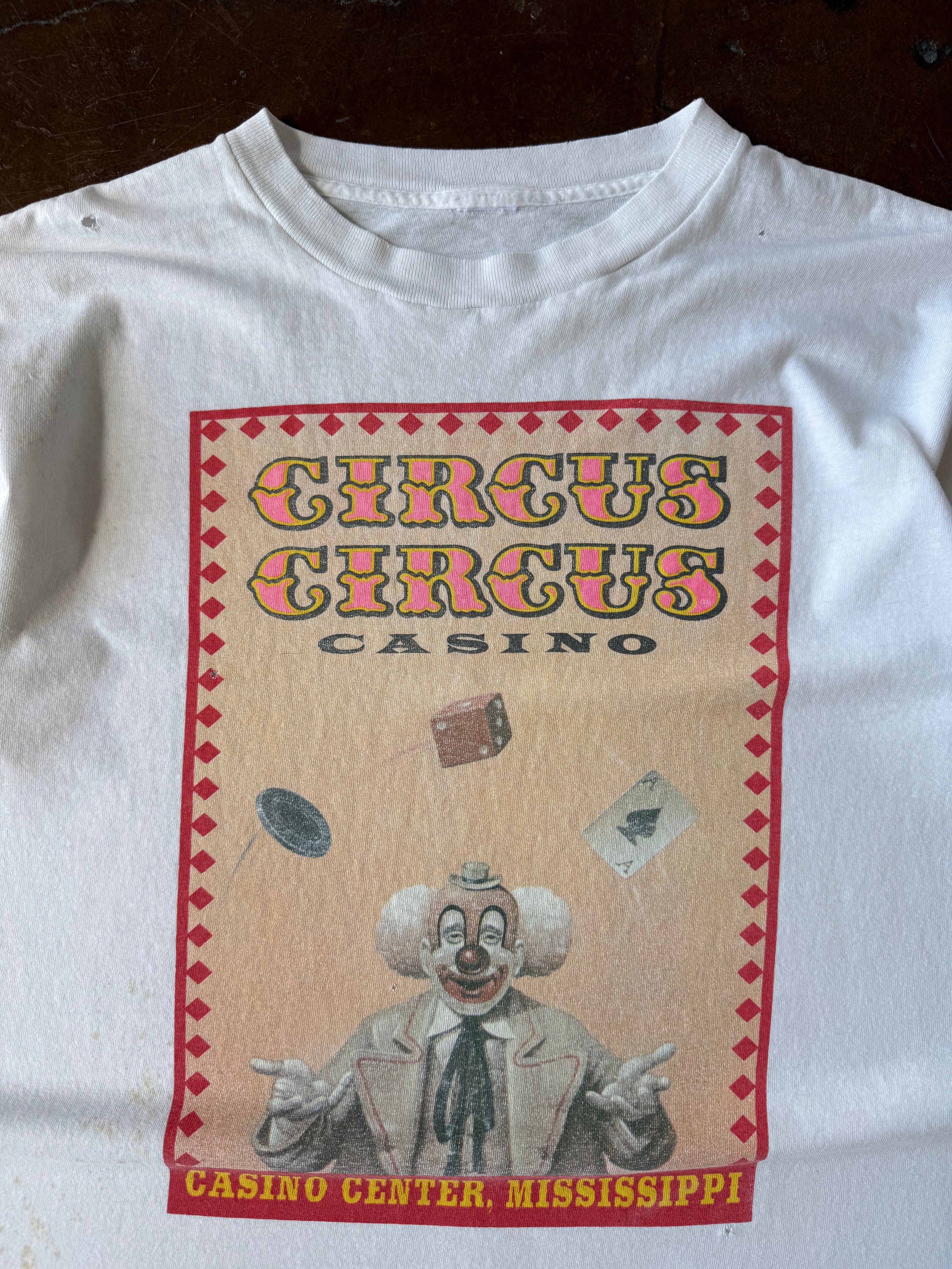 2000s Circus Casino Clown shirt (LARGE)