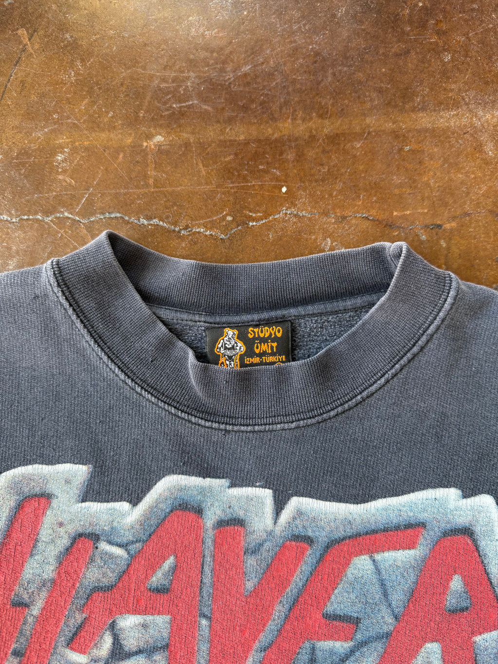 90s lightly faded Slayer euro band sweatshirt (MEDIUM)