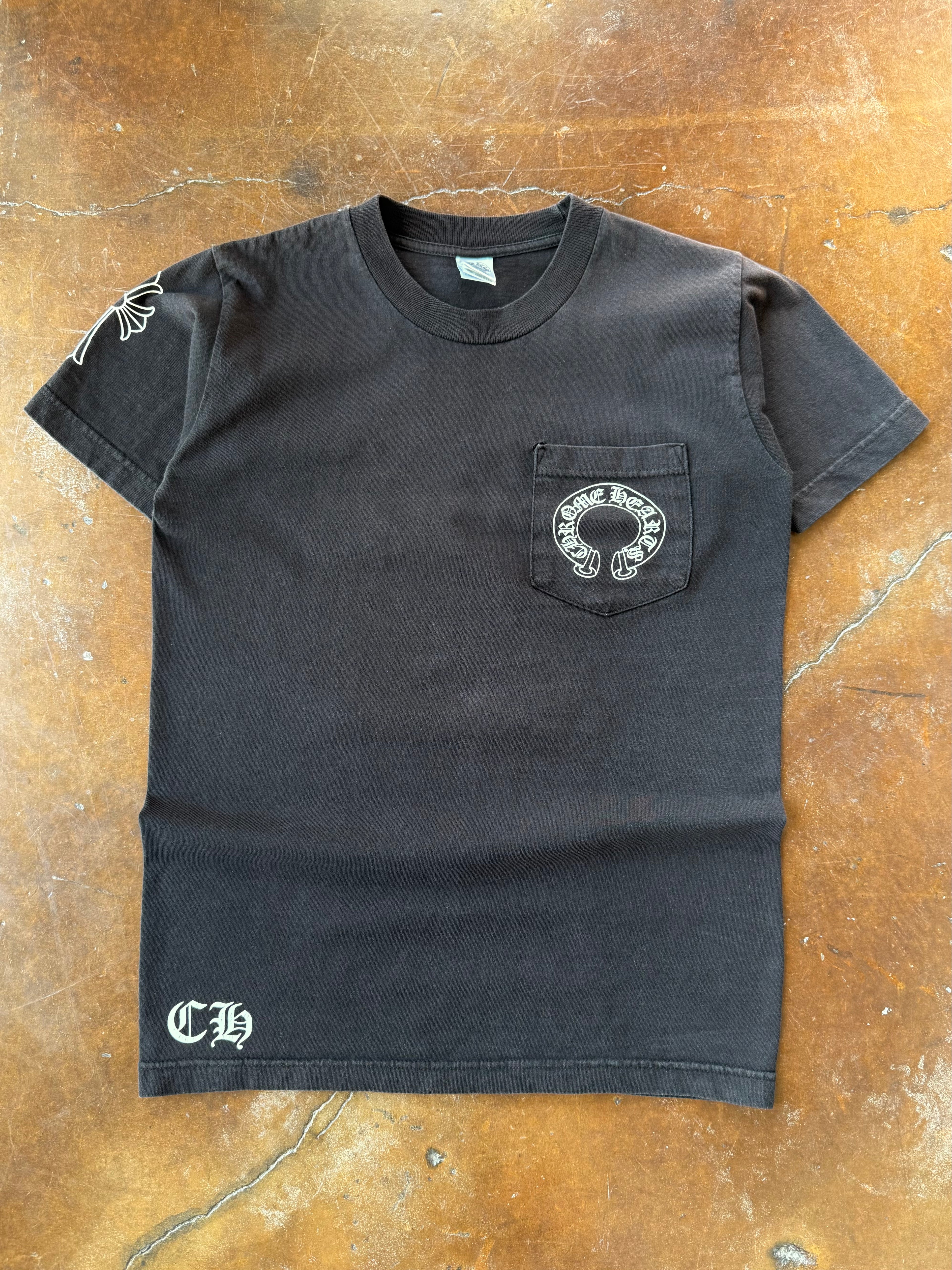 2000s Chrome Hearts "horseshoe" logo pocket shirt (SMALL)