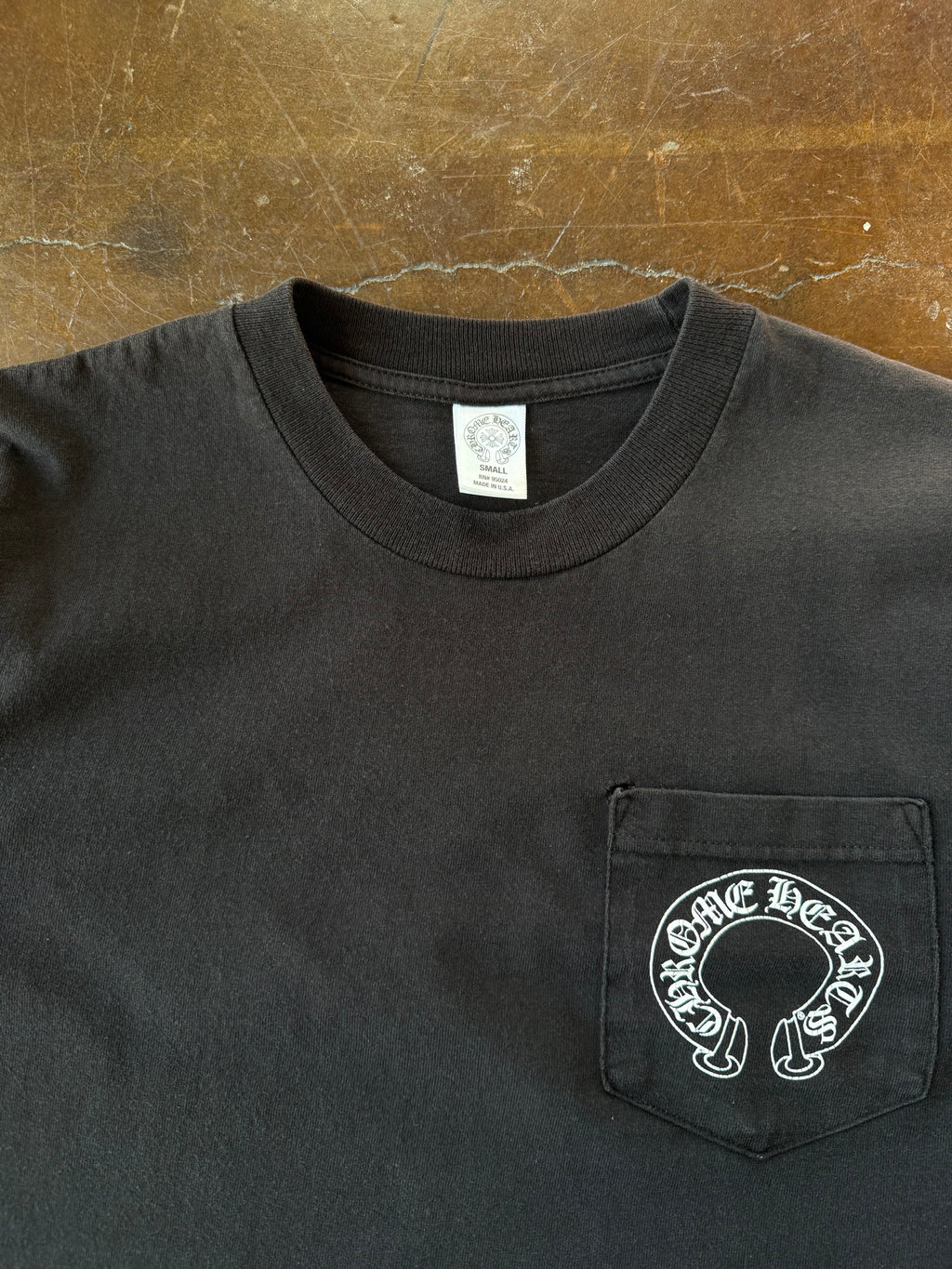 2000s Chrome Hearts "horseshoe" logo pocket shirt (SMALL)
