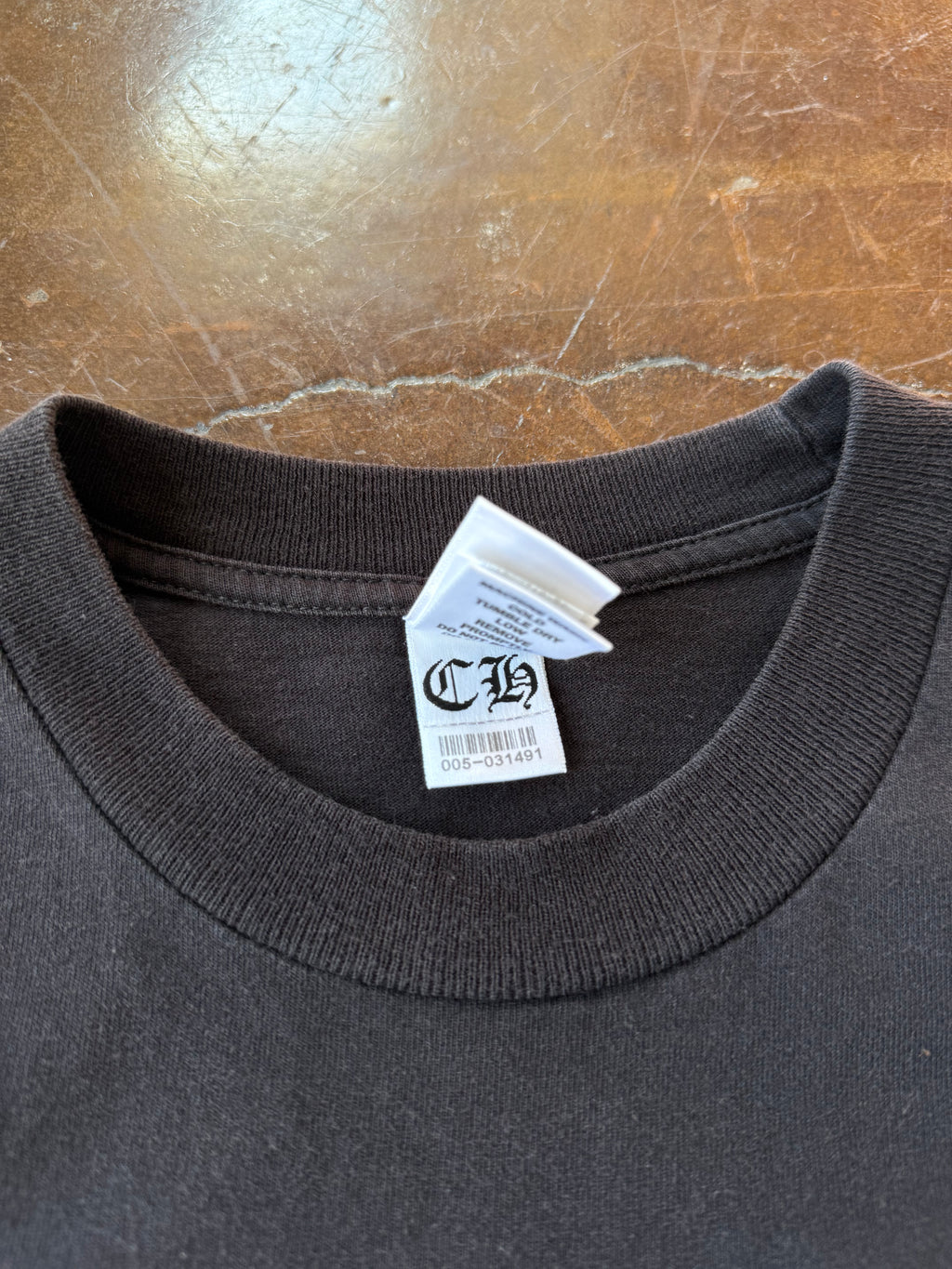 2000s Chrome Hearts "horseshoe" logo pocket shirt (SMALL)